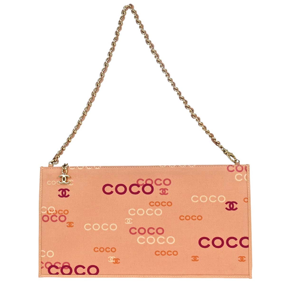 Chanel 2002 - 2003 Pink Canvas COCO Chain Handbag