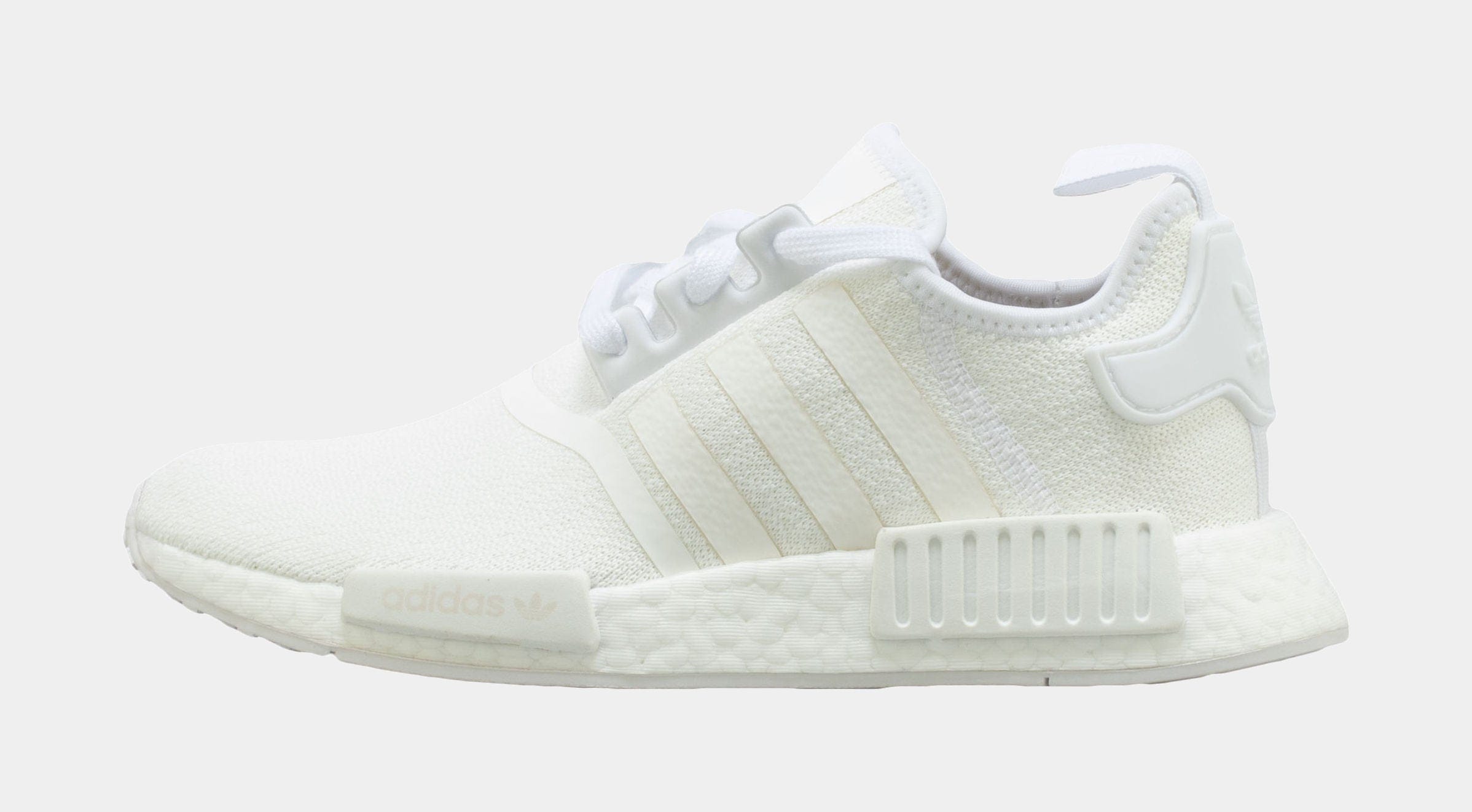 adidas NMD Grade School Running Shoe (White)