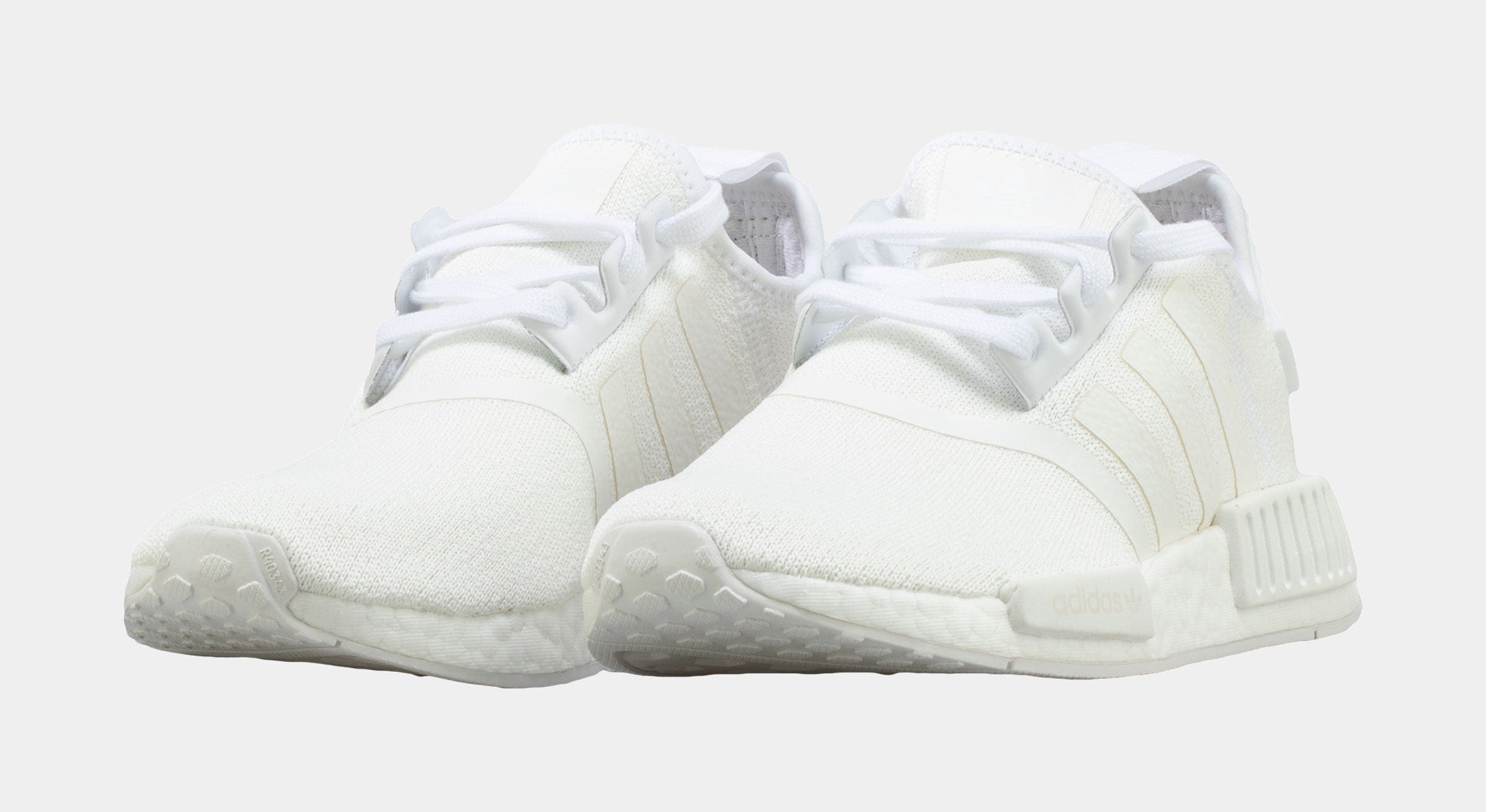 adidas NMD Grade School Running Shoe (White)
