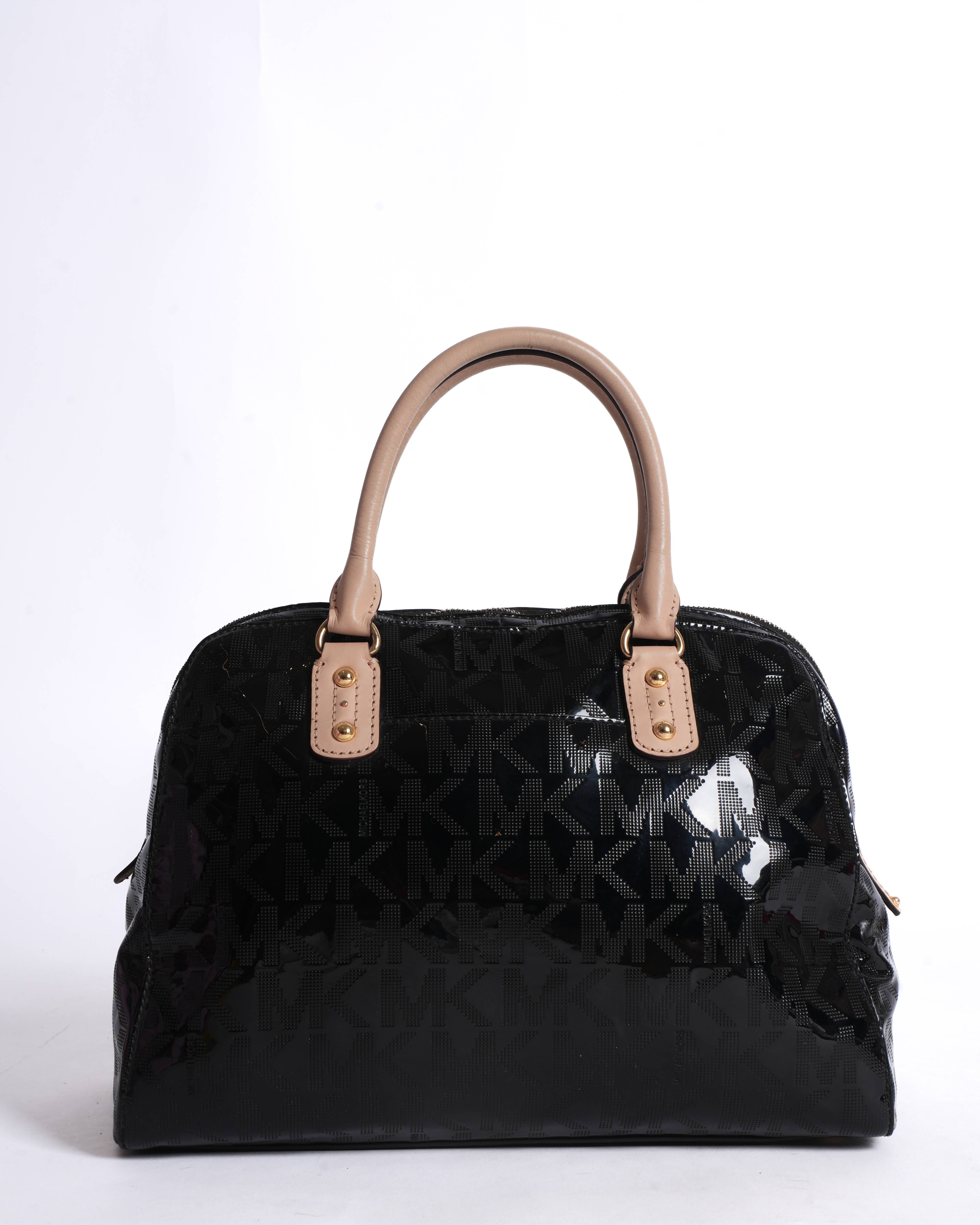 Michael Kors Black signature patent leather HandBag