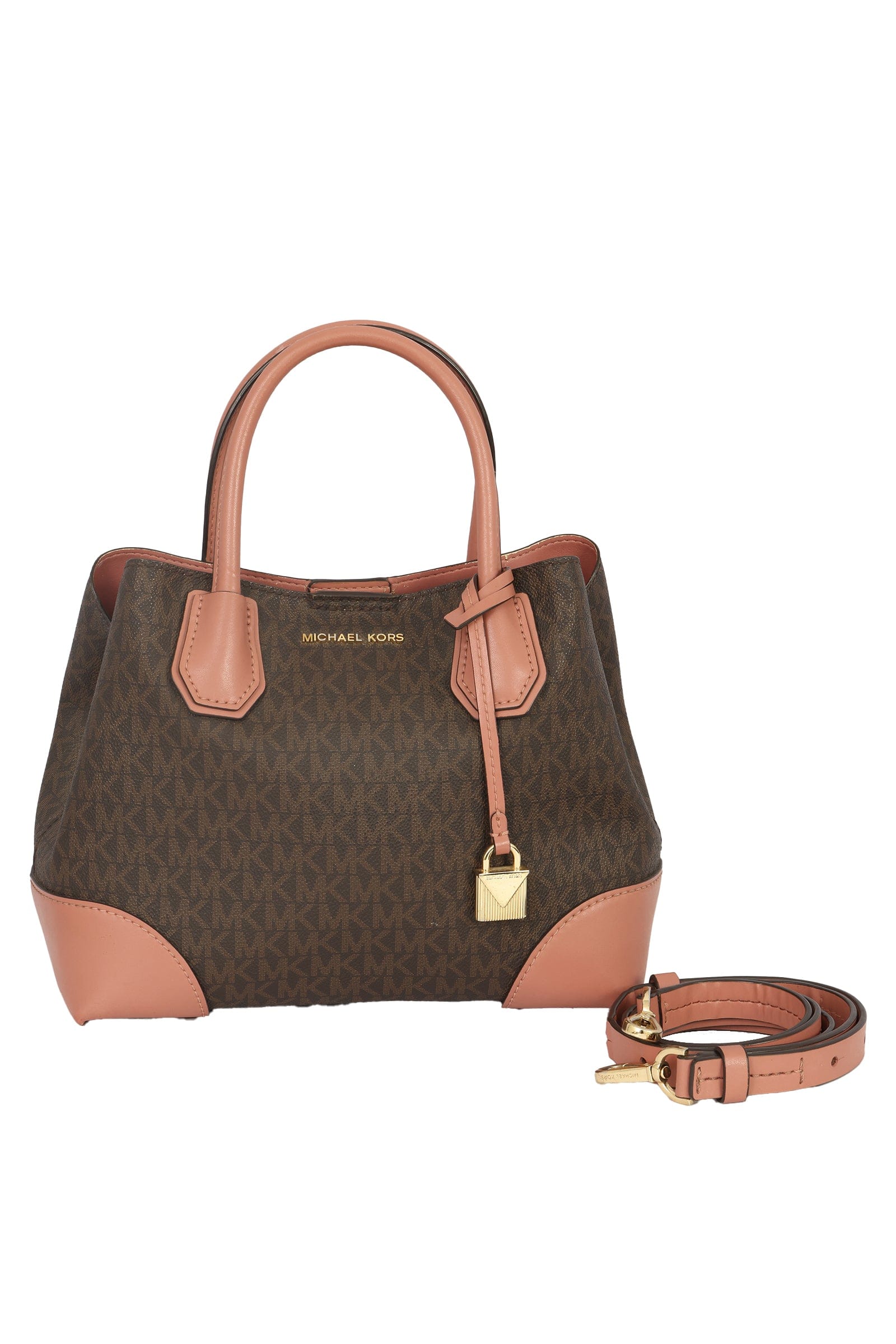 MICHAEL KORS MERCER GALLERY SIGNATURE LOGO SATCHEL HANDBAG