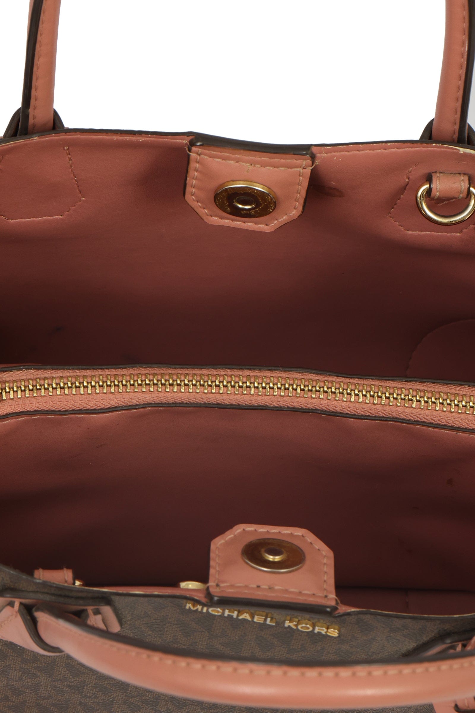 MICHAEL KORS MERCER GALLERY SIGNATURE LOGO SATCHEL HANDBAG