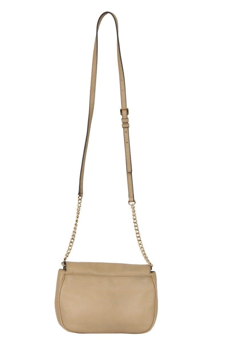Michael Kors Bedford Beige Saddle Bag