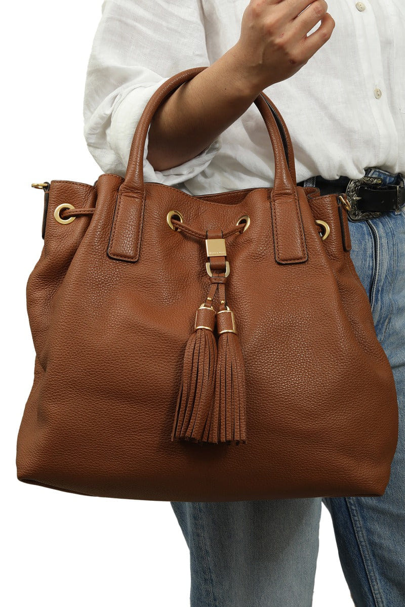Michael Kors Tan Tassel Leather Handbag