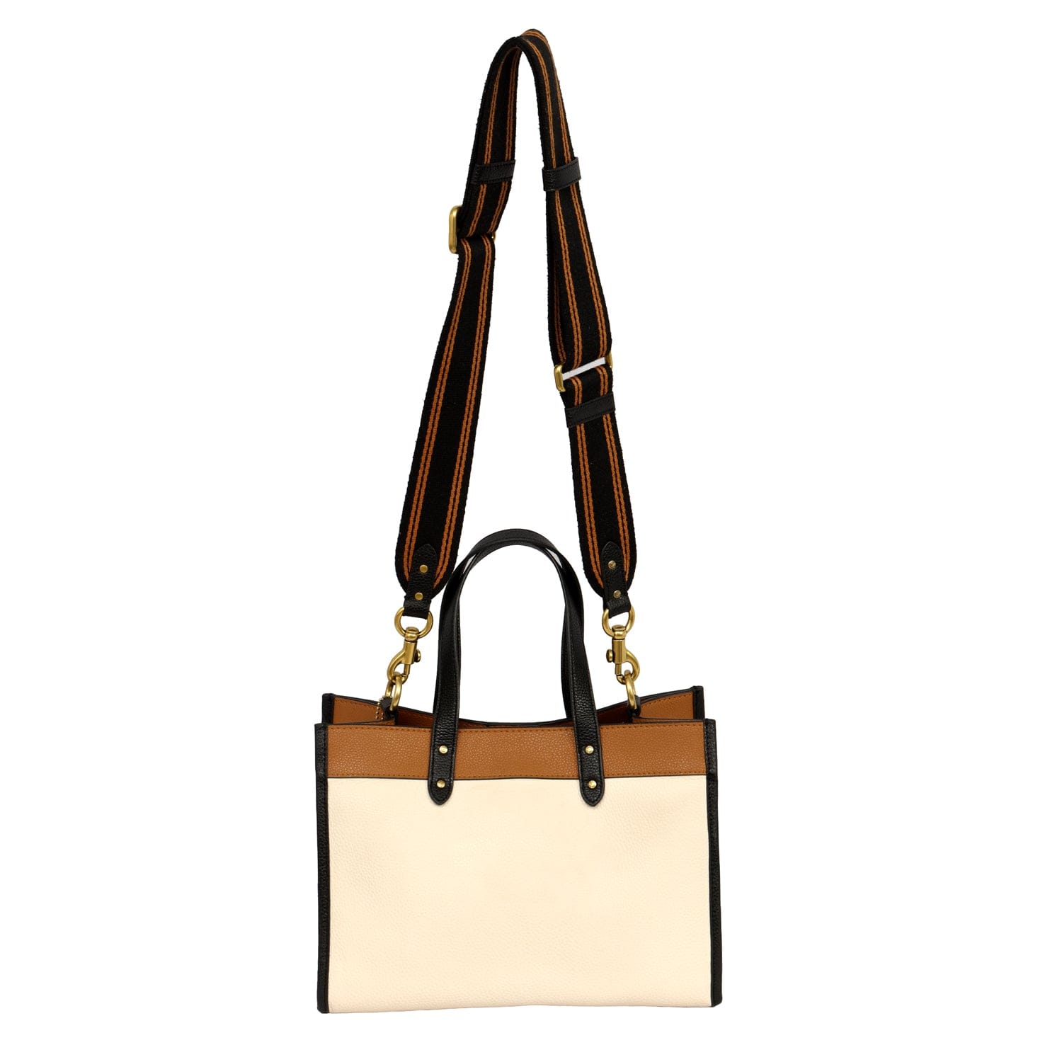 COACH FIELD NEUTRAL COLORBLOCK LARGE TOTE BAG