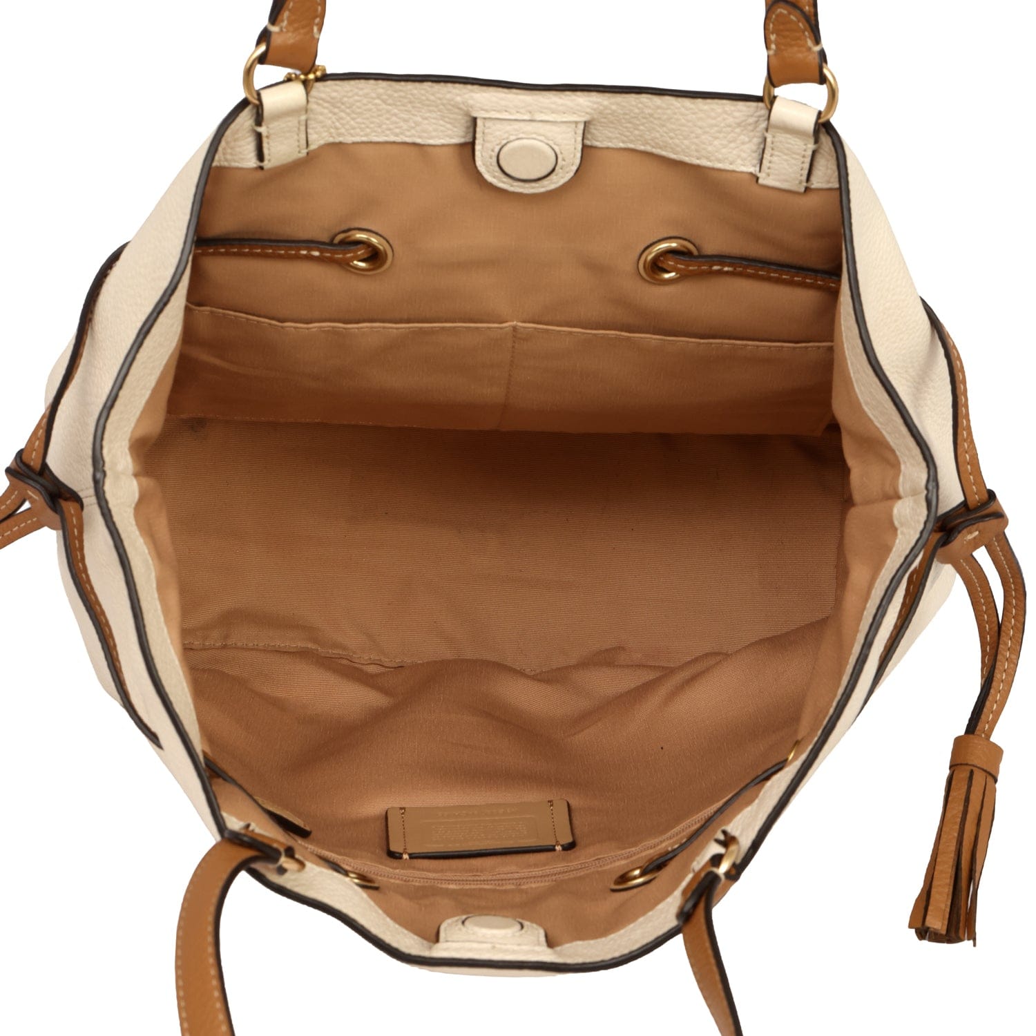 COACH ANDY DEBOSSED HORSE AND CARRIAGE LOGO TOTE BAG