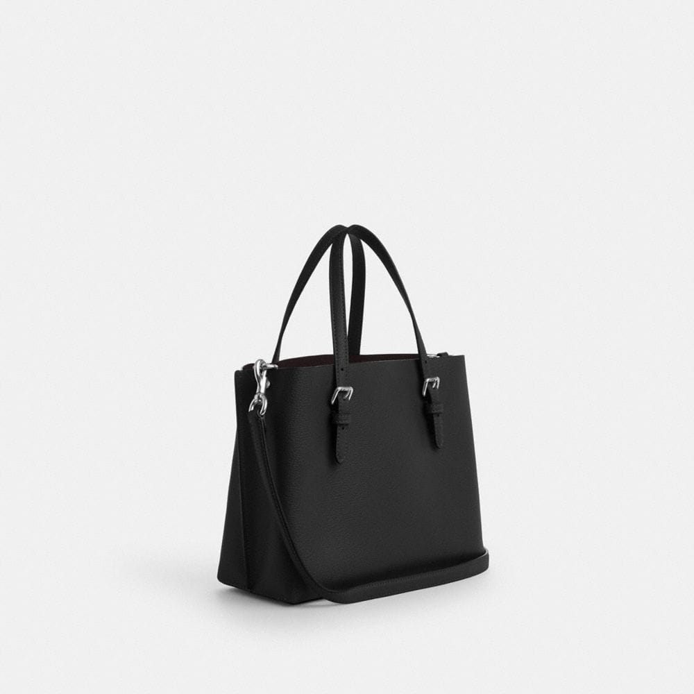 Coach Mollie Tote Bag 25 Silver Black