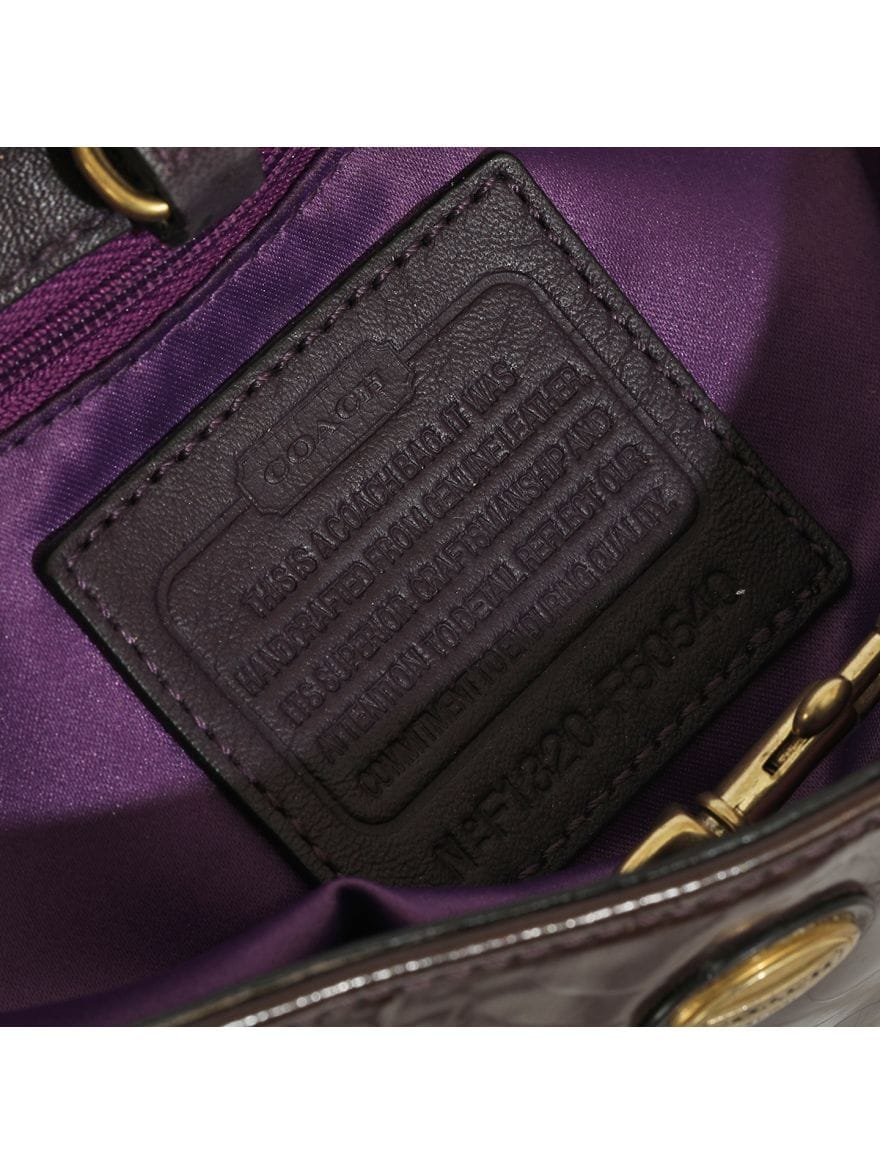 Coach Brown Peyton Op Art Mini Tote
