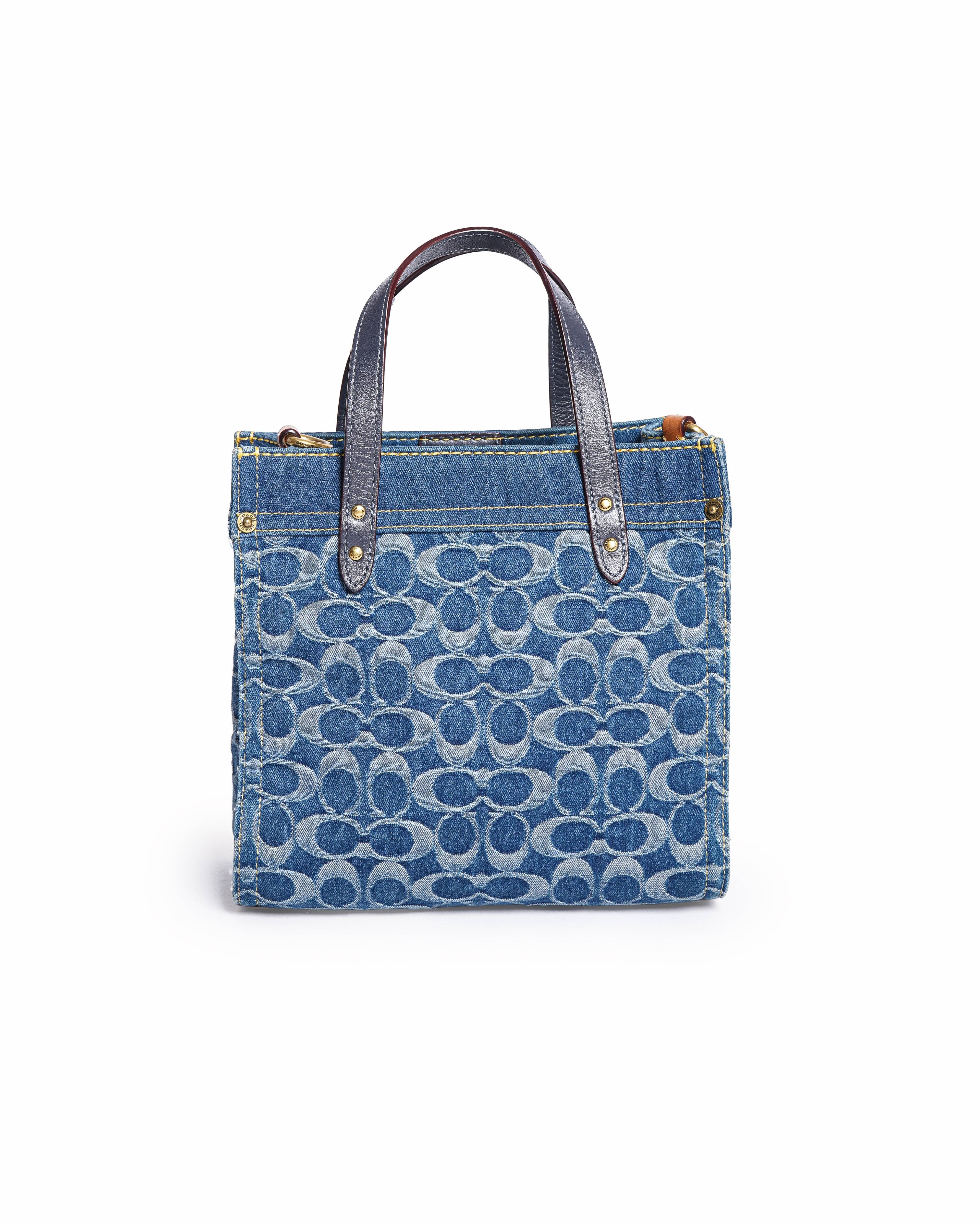 Coach Field Tote 22 In Signature Denim