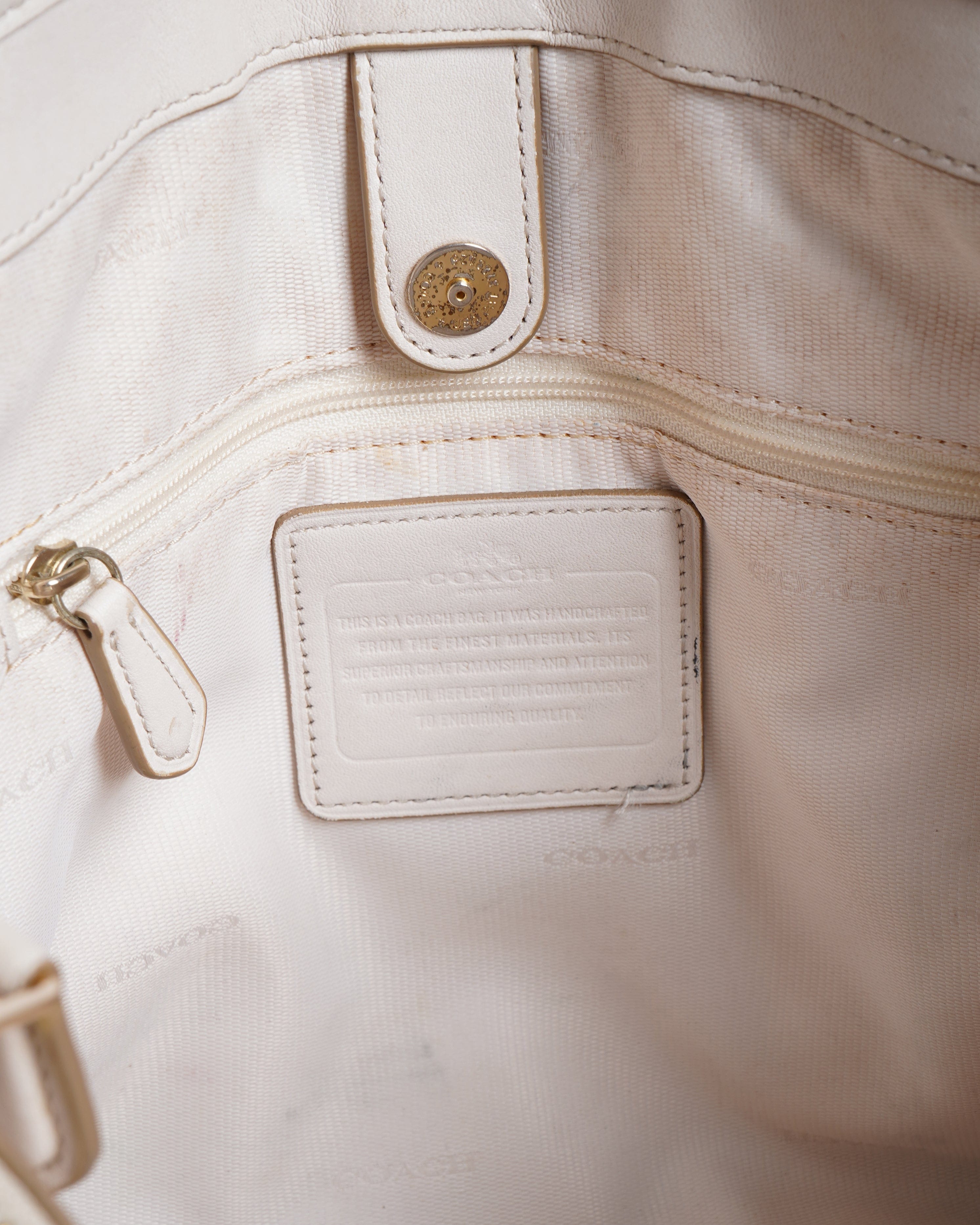 Coach Signature leather tote bag