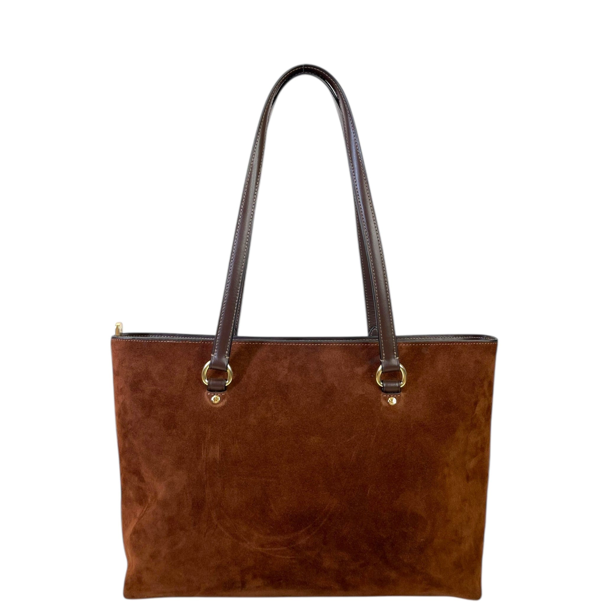 Coach Station Tote Bag Vintage Brown Suede