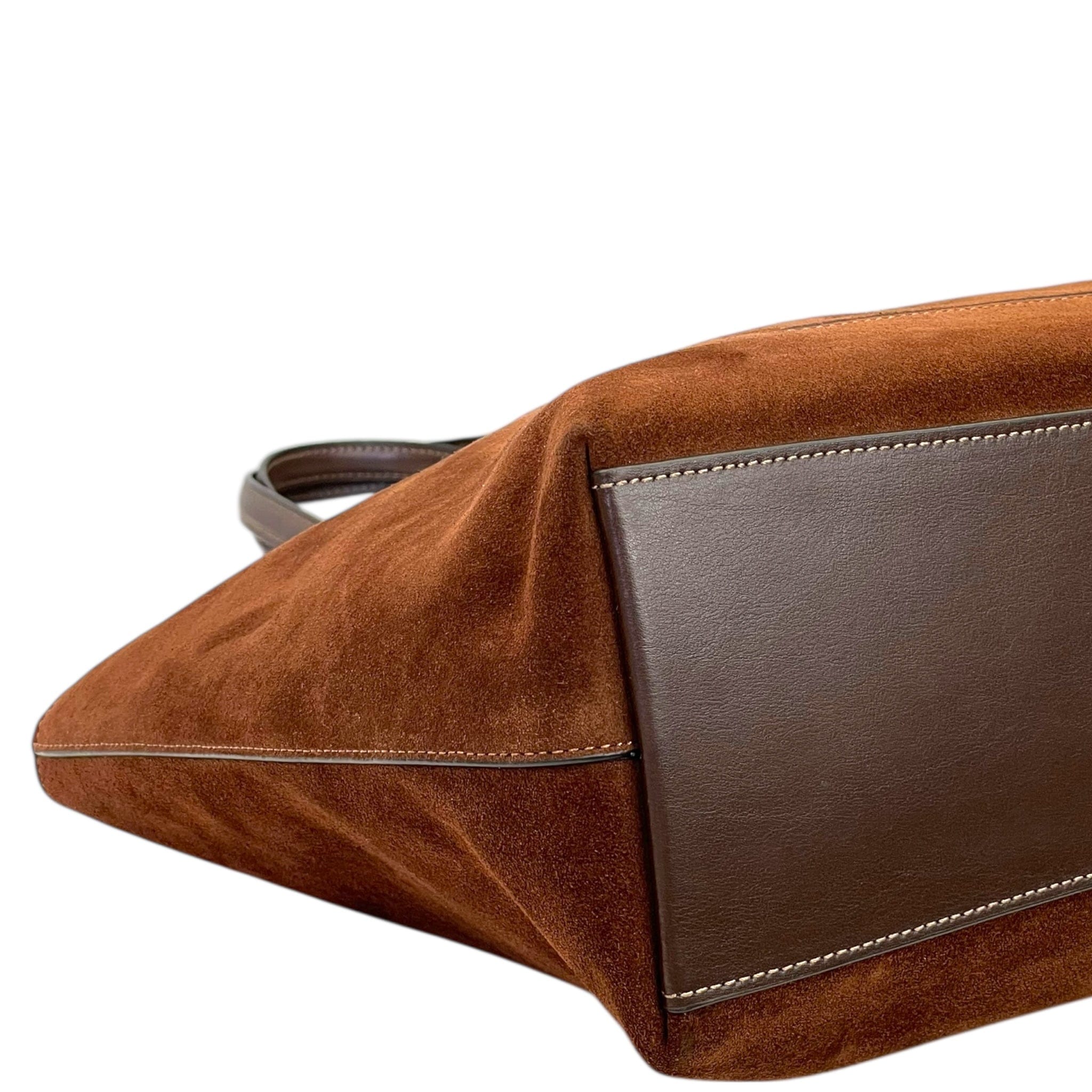 Coach Station Tote Bag Vintage Brown Suede