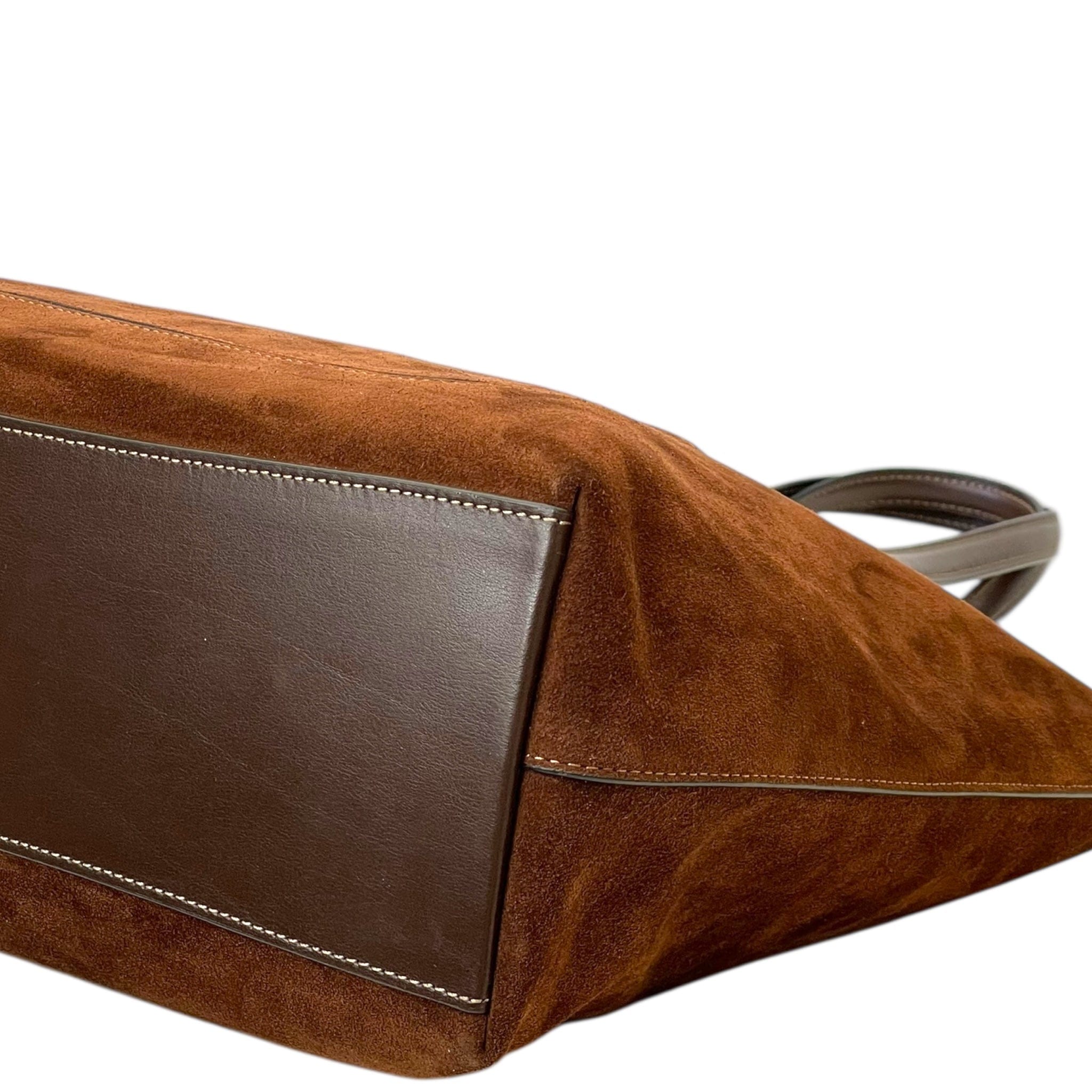 Coach Station Tote Bag Vintage Brown Suede