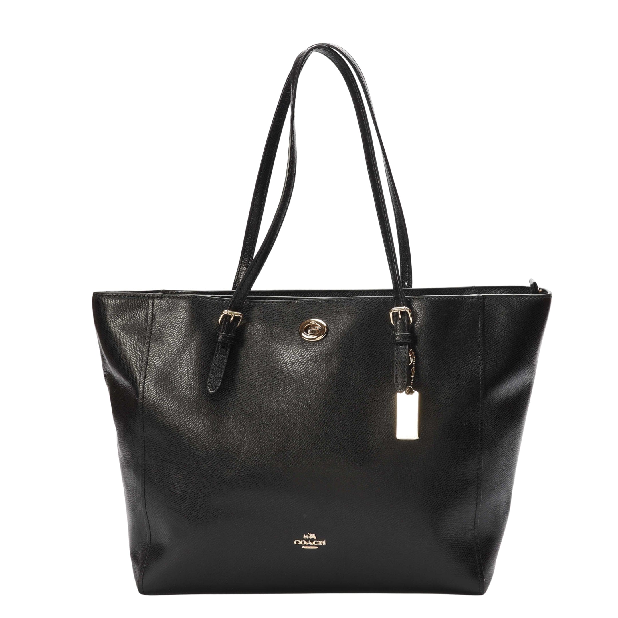 Coach Black Turnlock Tote