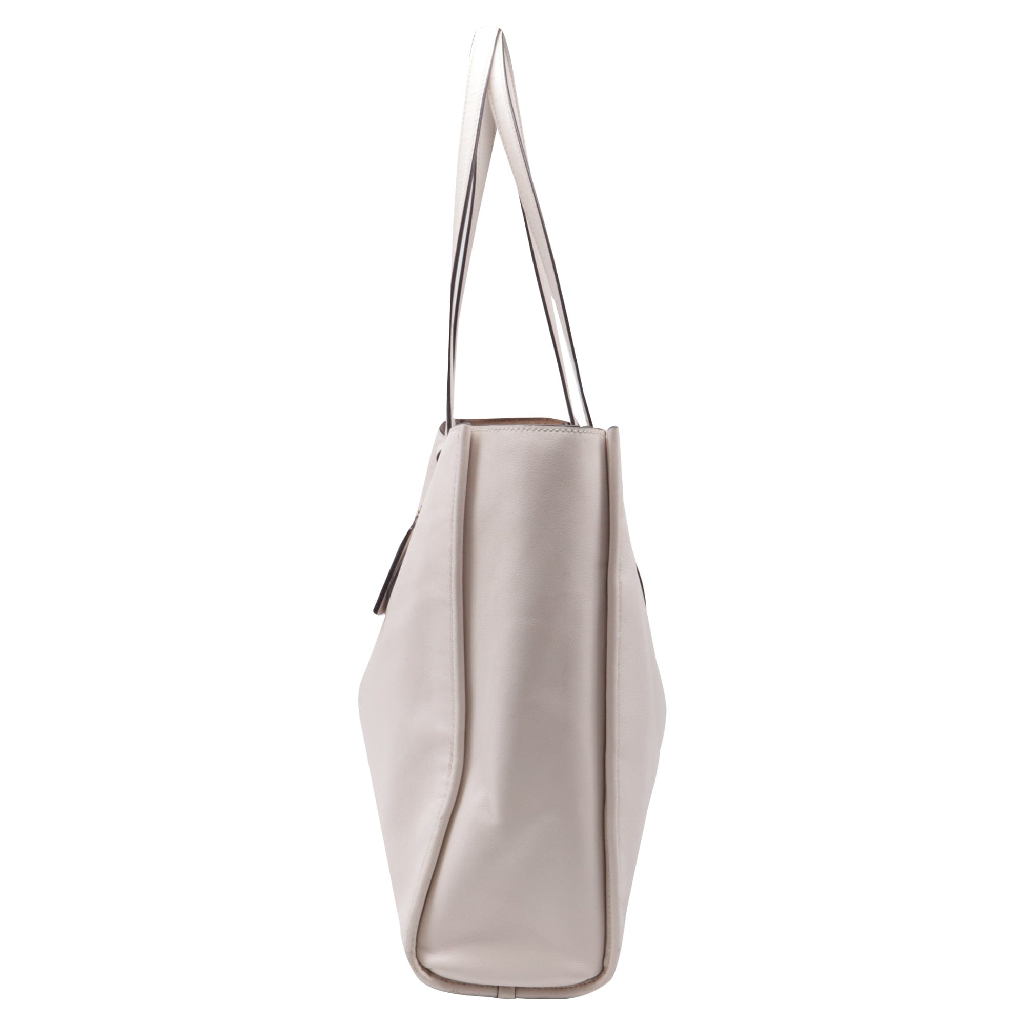 Coach Theo Tote Bag in White Leather