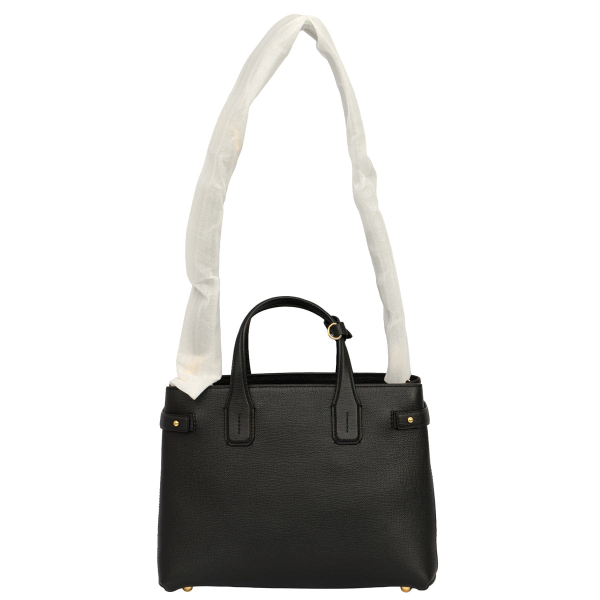 BURBERRY LEATHER MEDIUM BANNER TOTE BAG