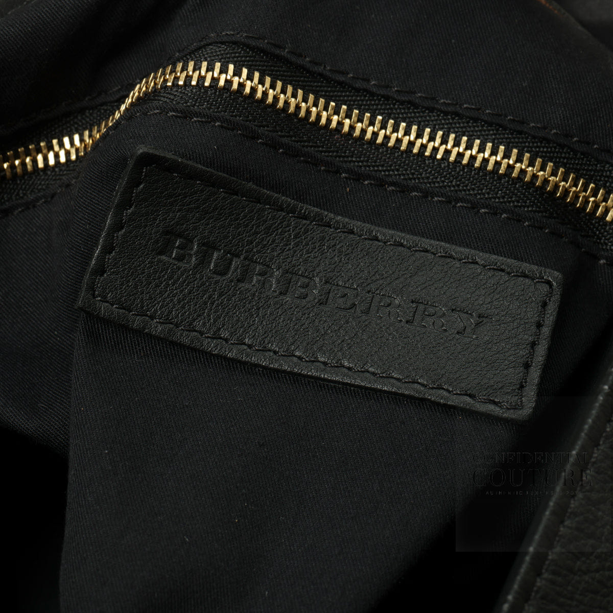 Burberry House Check Canvas Black Soft Leather Tote Bag