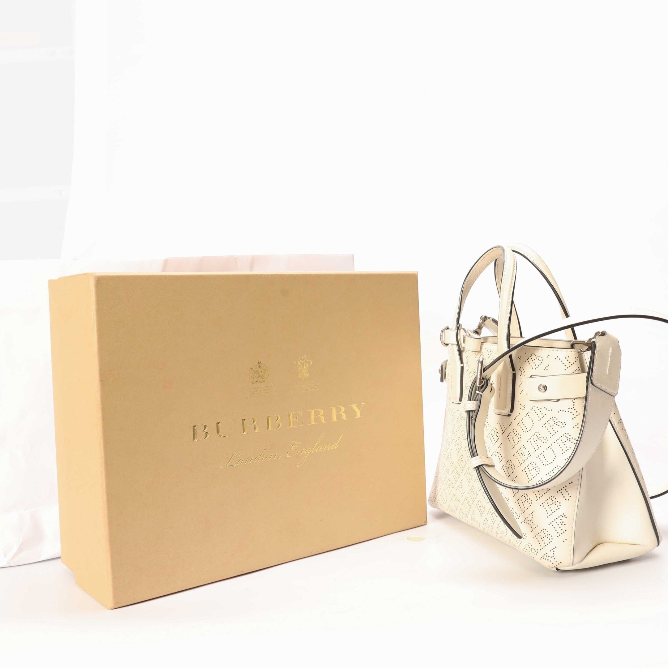 Burberry Perforated Banner Tote
