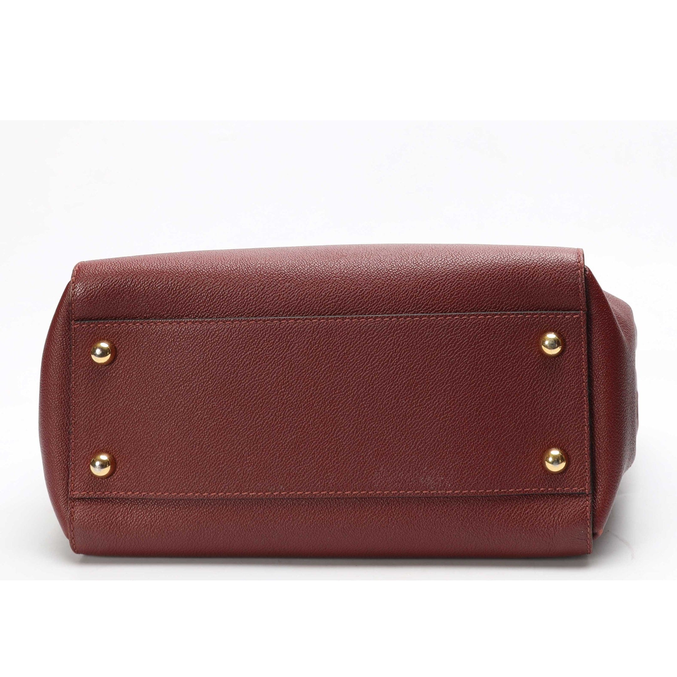 Burberry Burgundy Buckle Convertible Tote