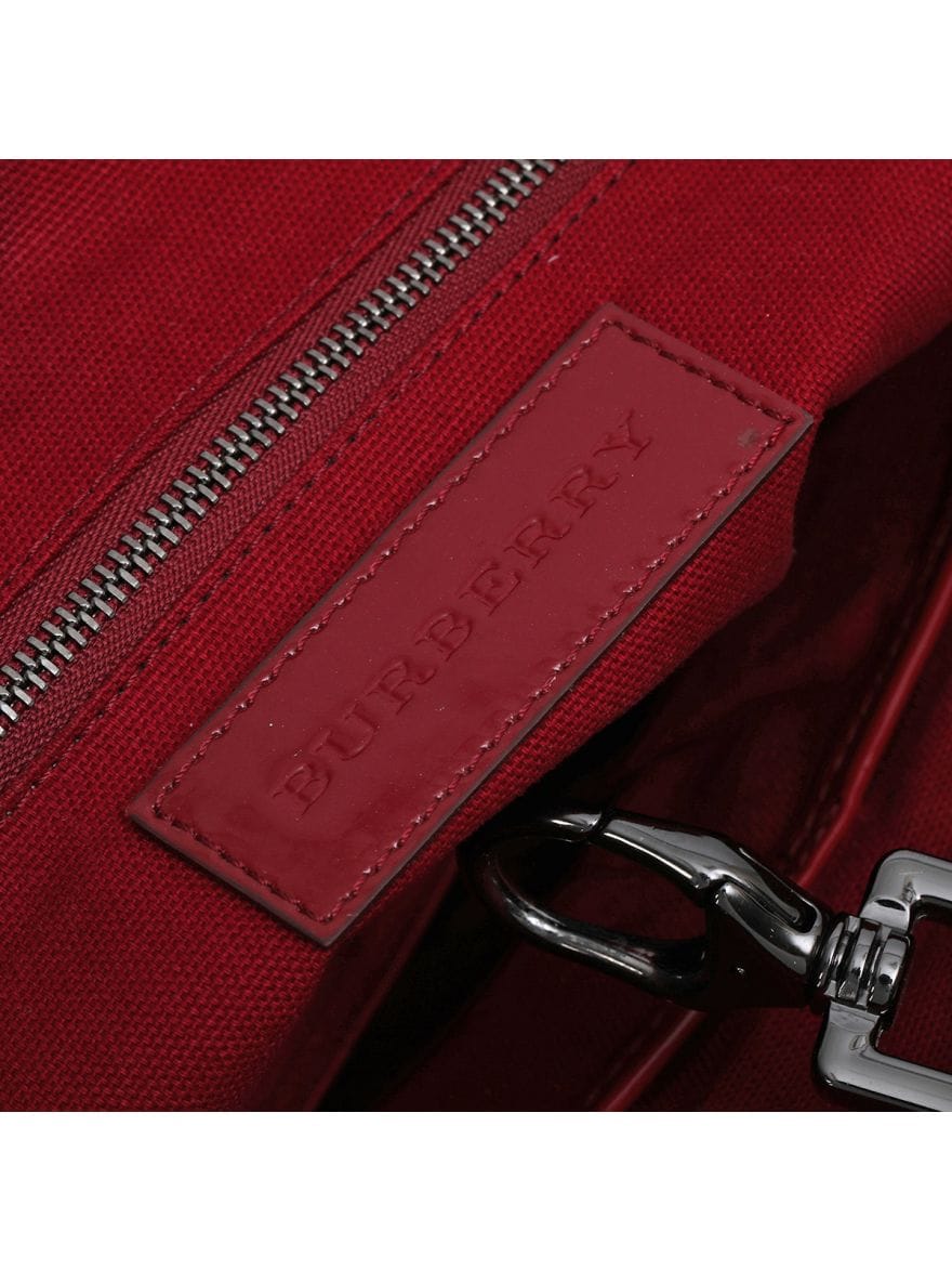 Burberry Nova Check Red Candy Tote Small