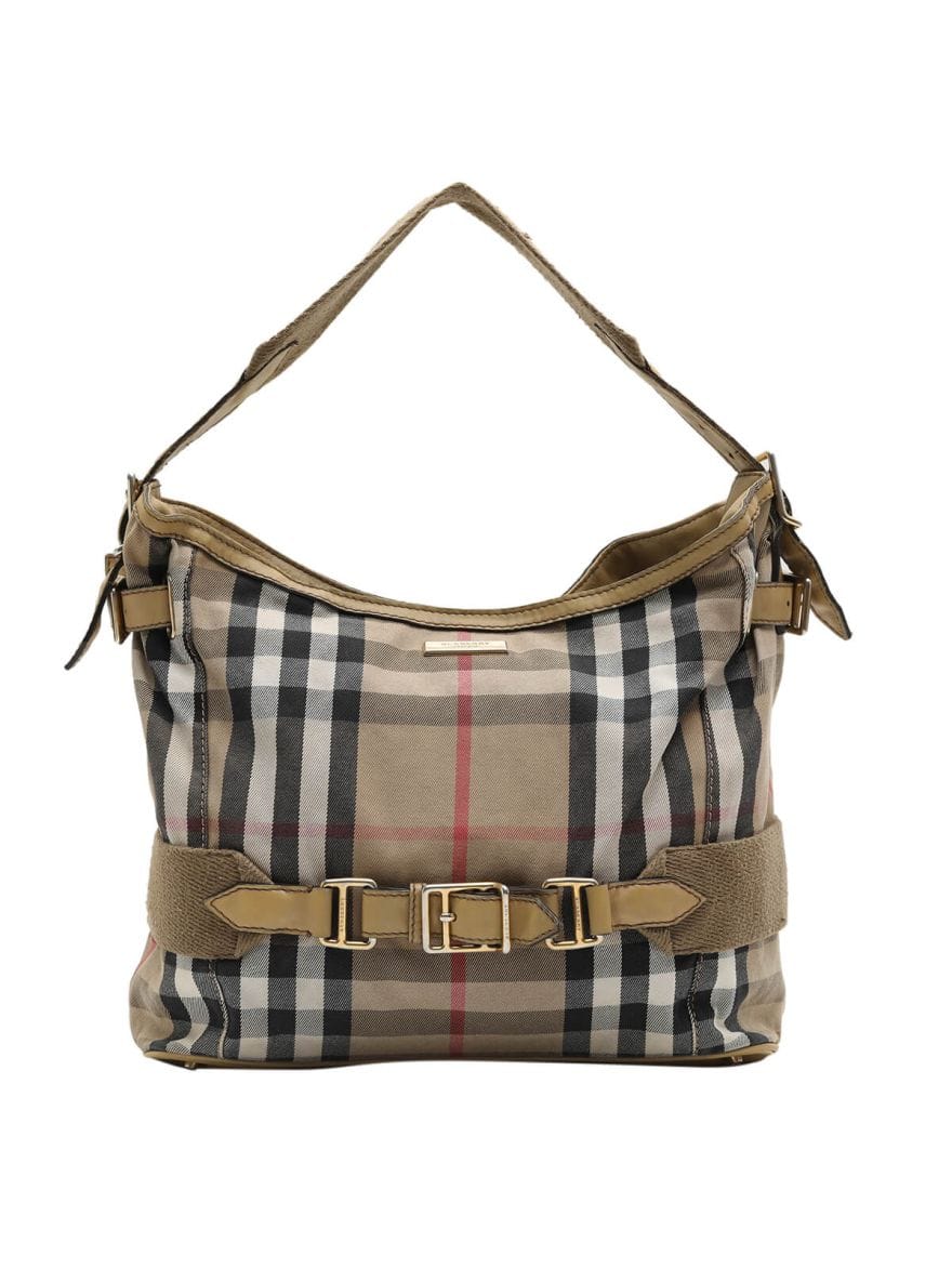 Burberry Prorsum Check Canvas Tote Bag