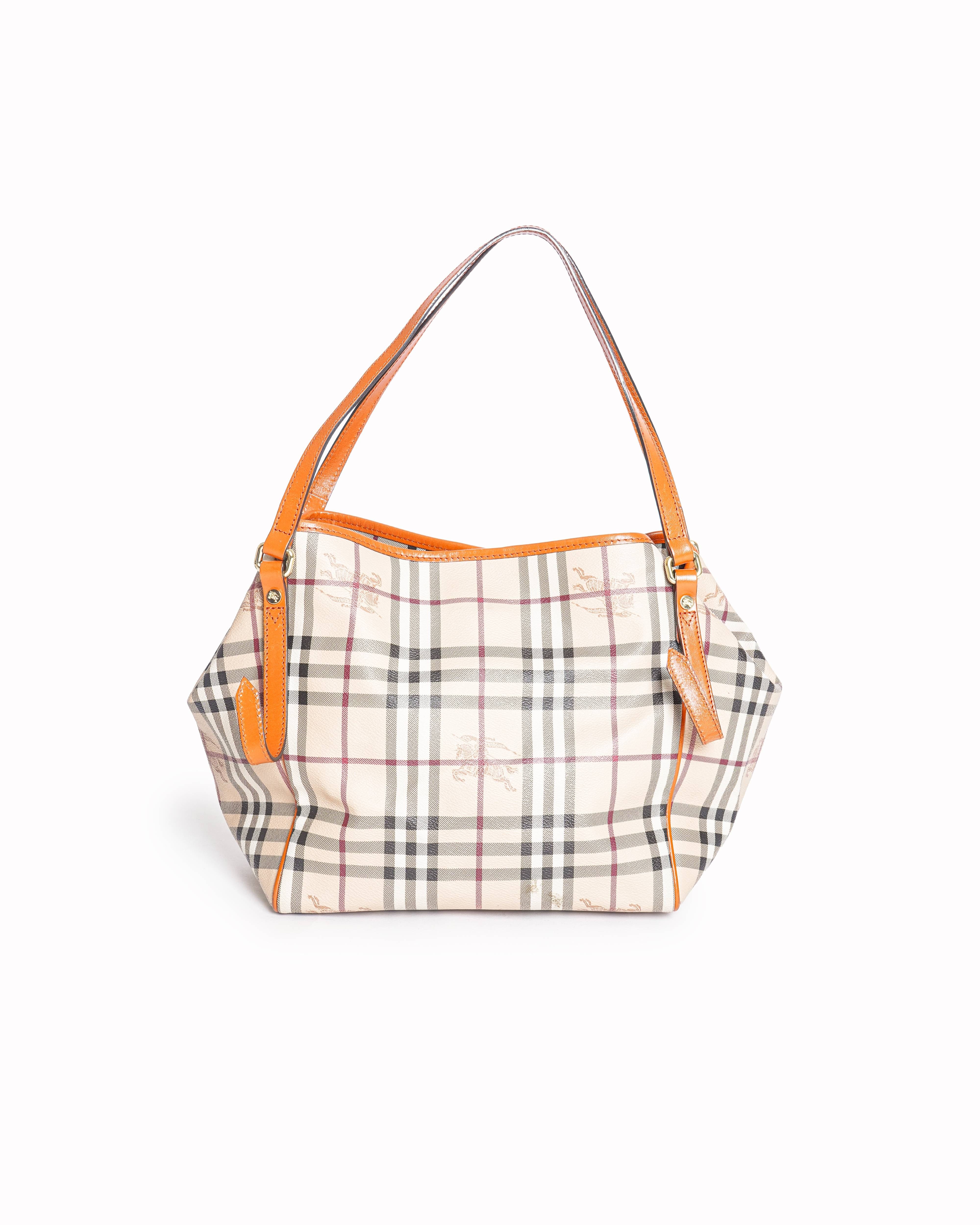 Burberry Haymarket Check Coated Canvas Small Canterbury Tote
