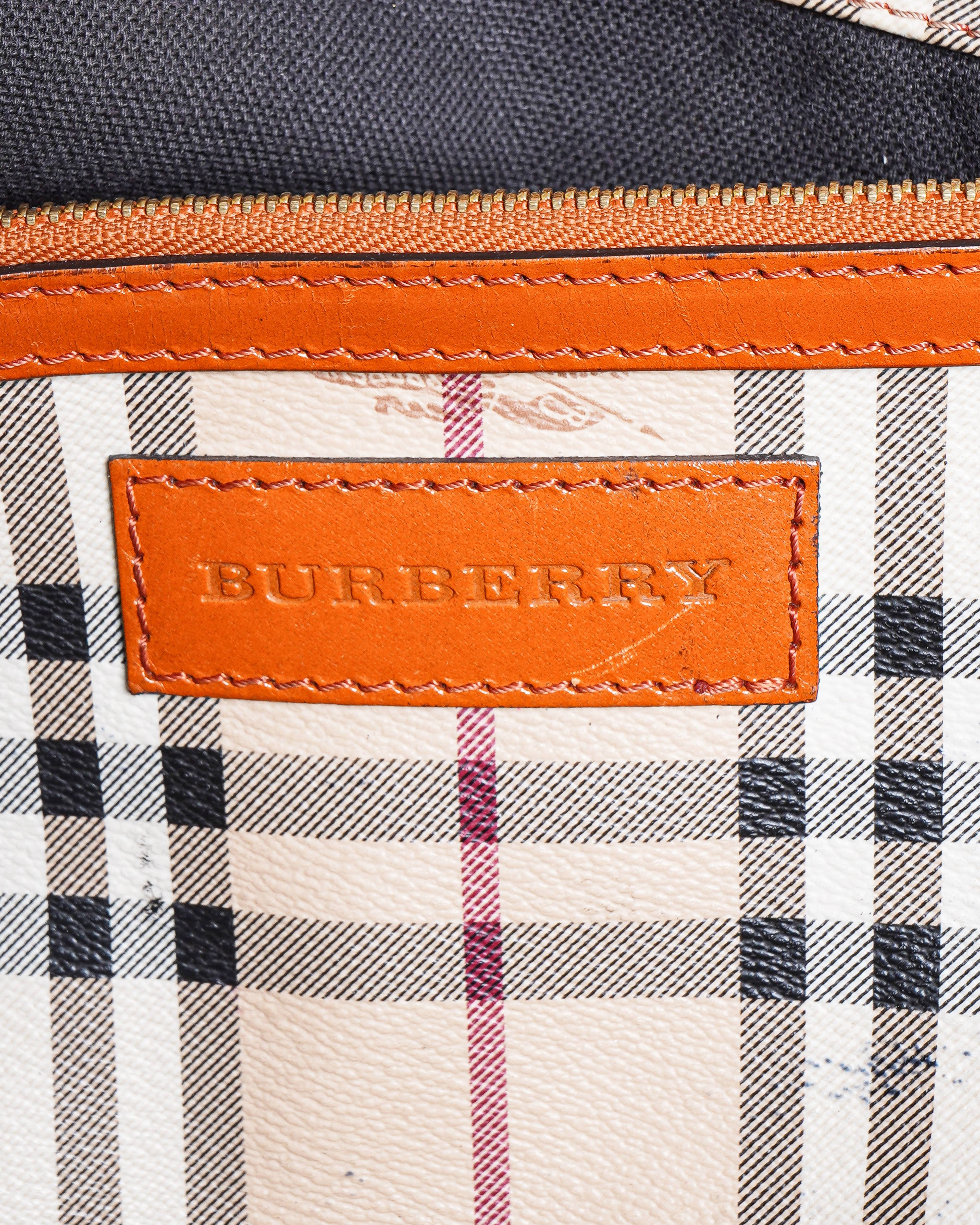 Burberry Haymarket Check Coated Canvas Small Canterbury Tote