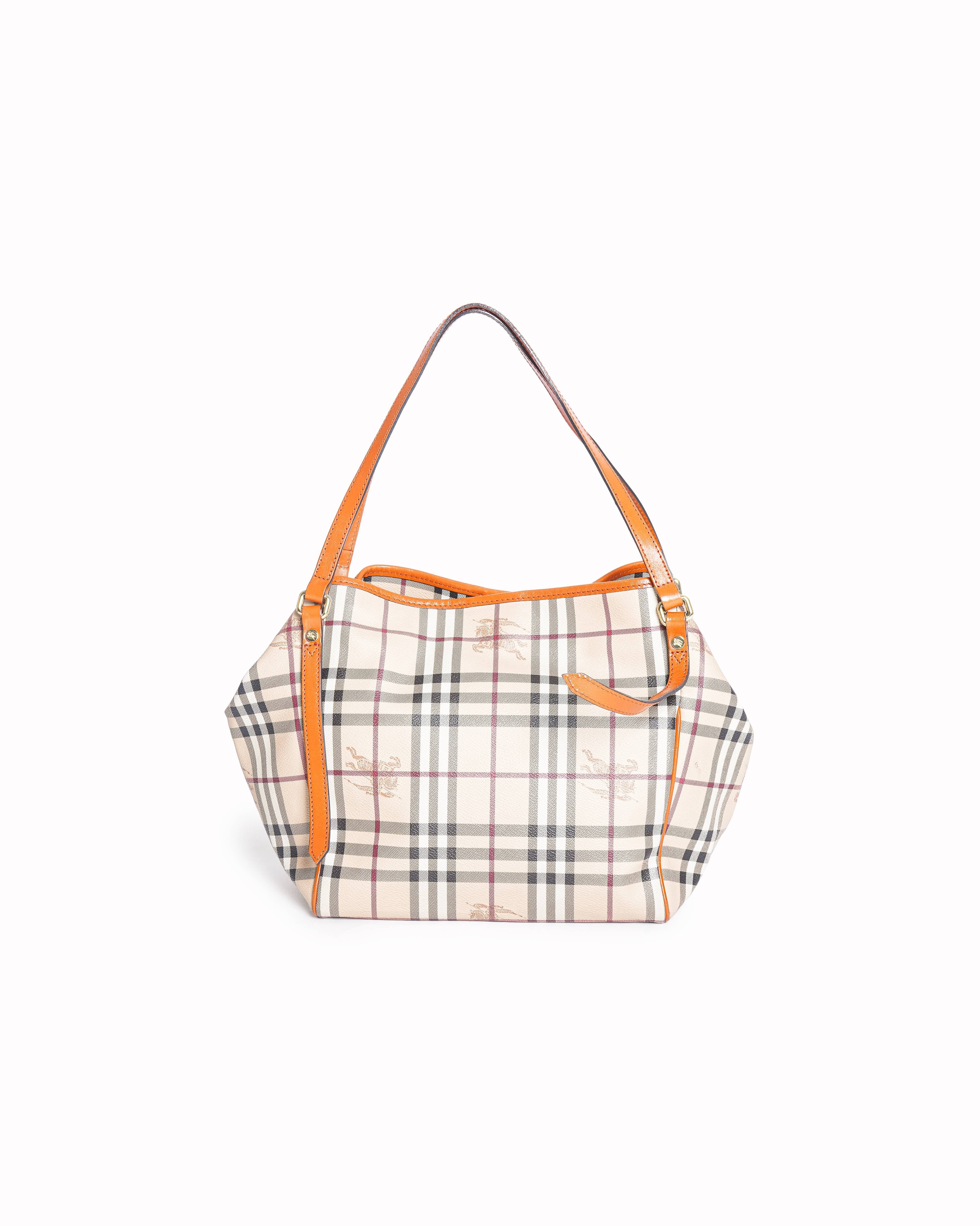 Burberry Haymarket Check Coated Canvas Small Canterbury Tote