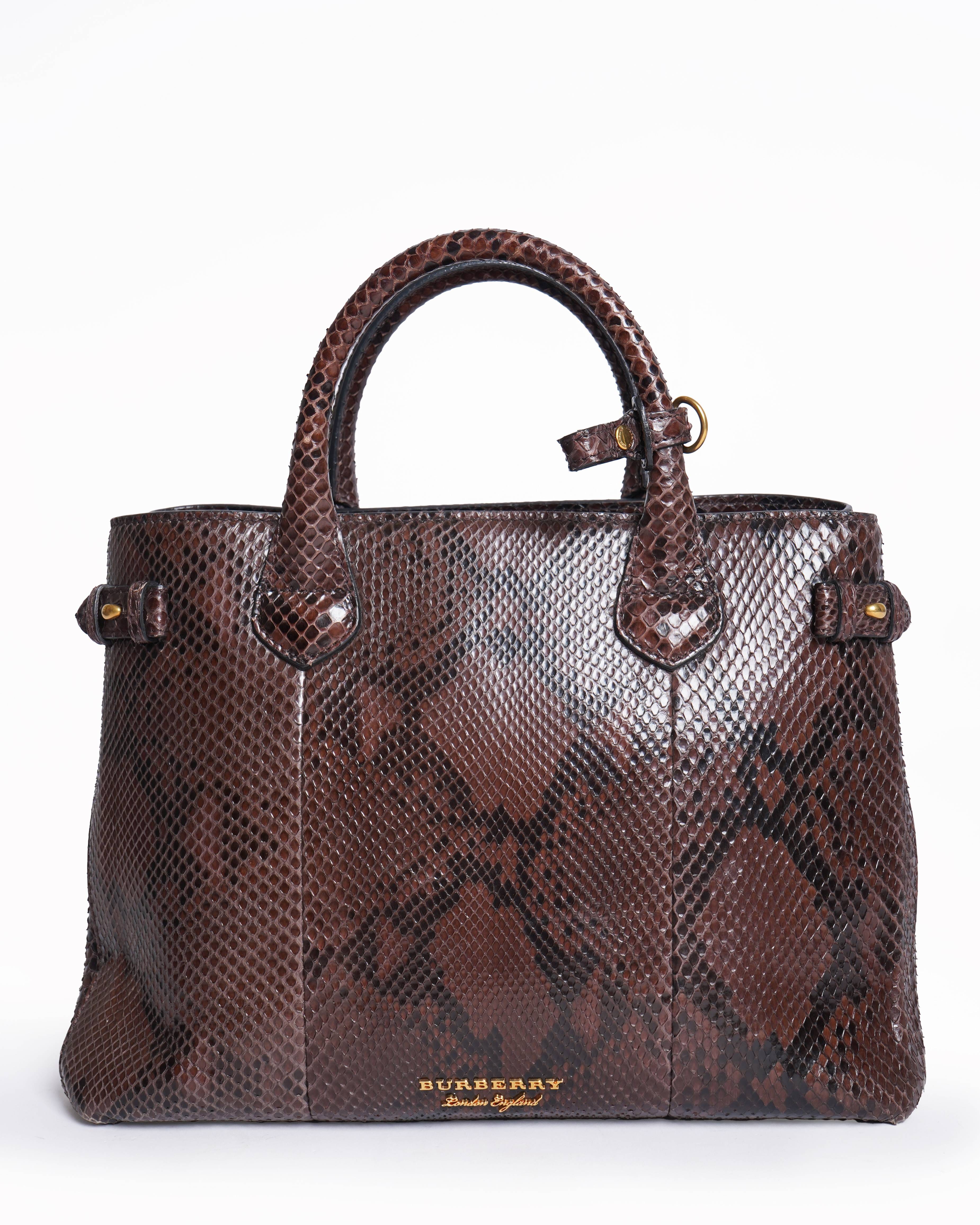 Burberry The Banner python handbag