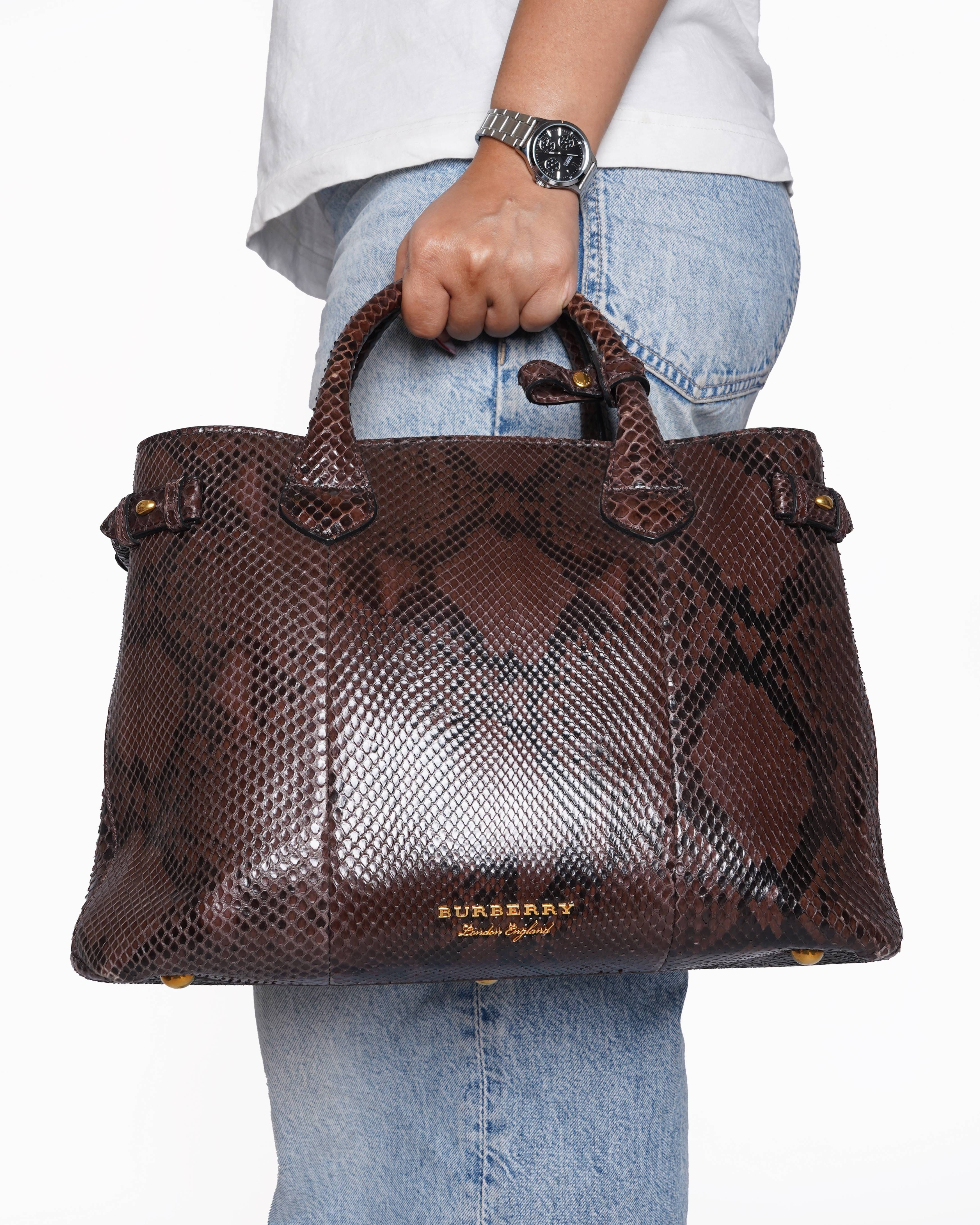 Burberry The Banner python handbag