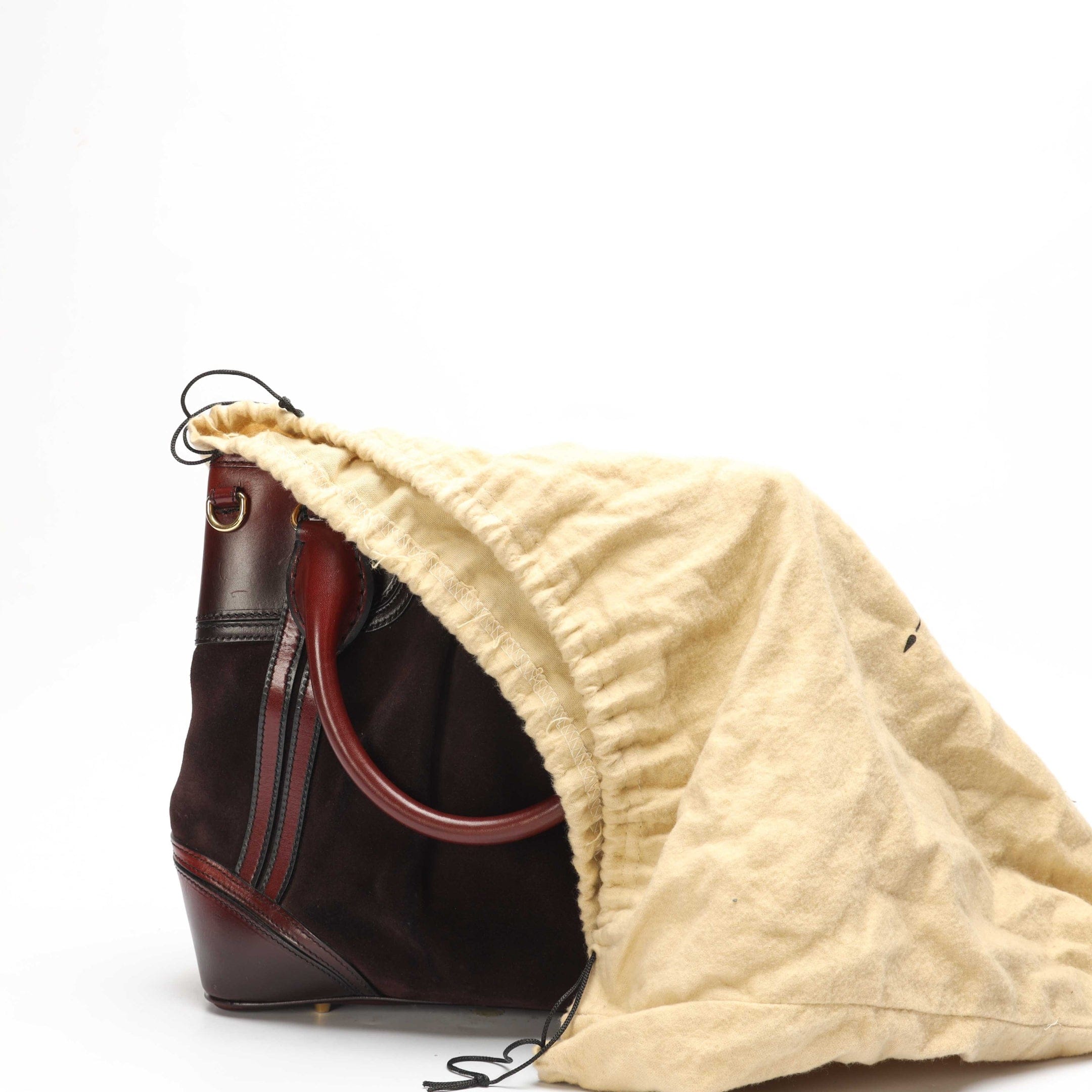 Burberry Burberr Red Suede Bridle Whipstitch Tote