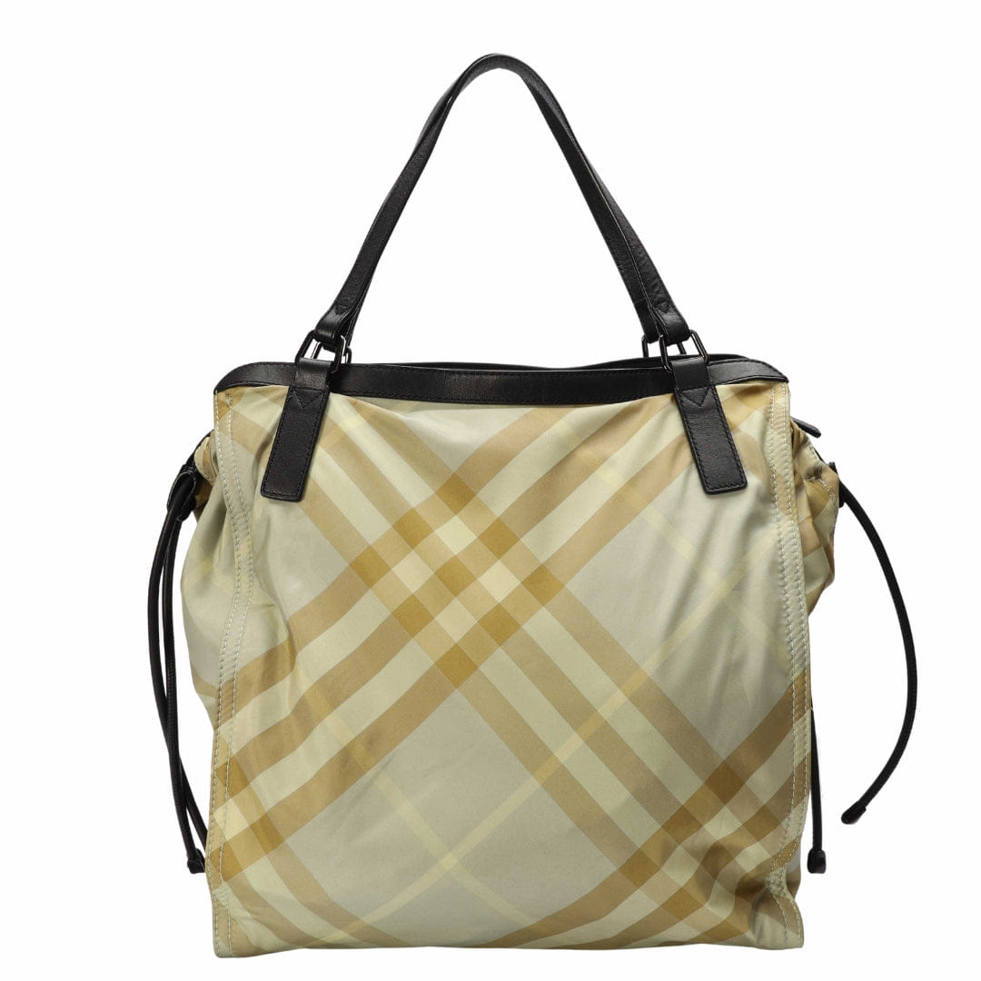 Burberry Yellow Nova Check Nylon Packable Tote