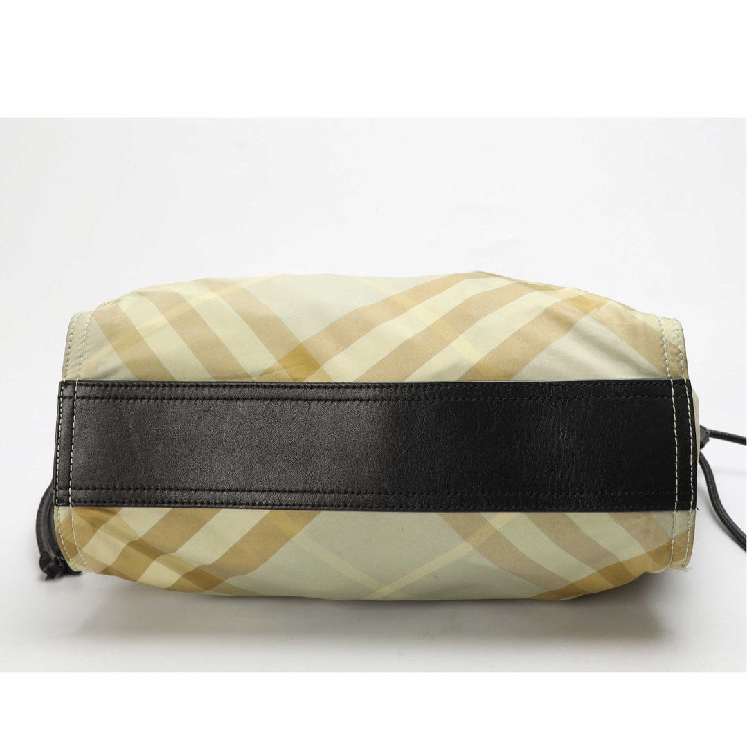 Burberry Yellow Nova Check Nylon Packable Tote