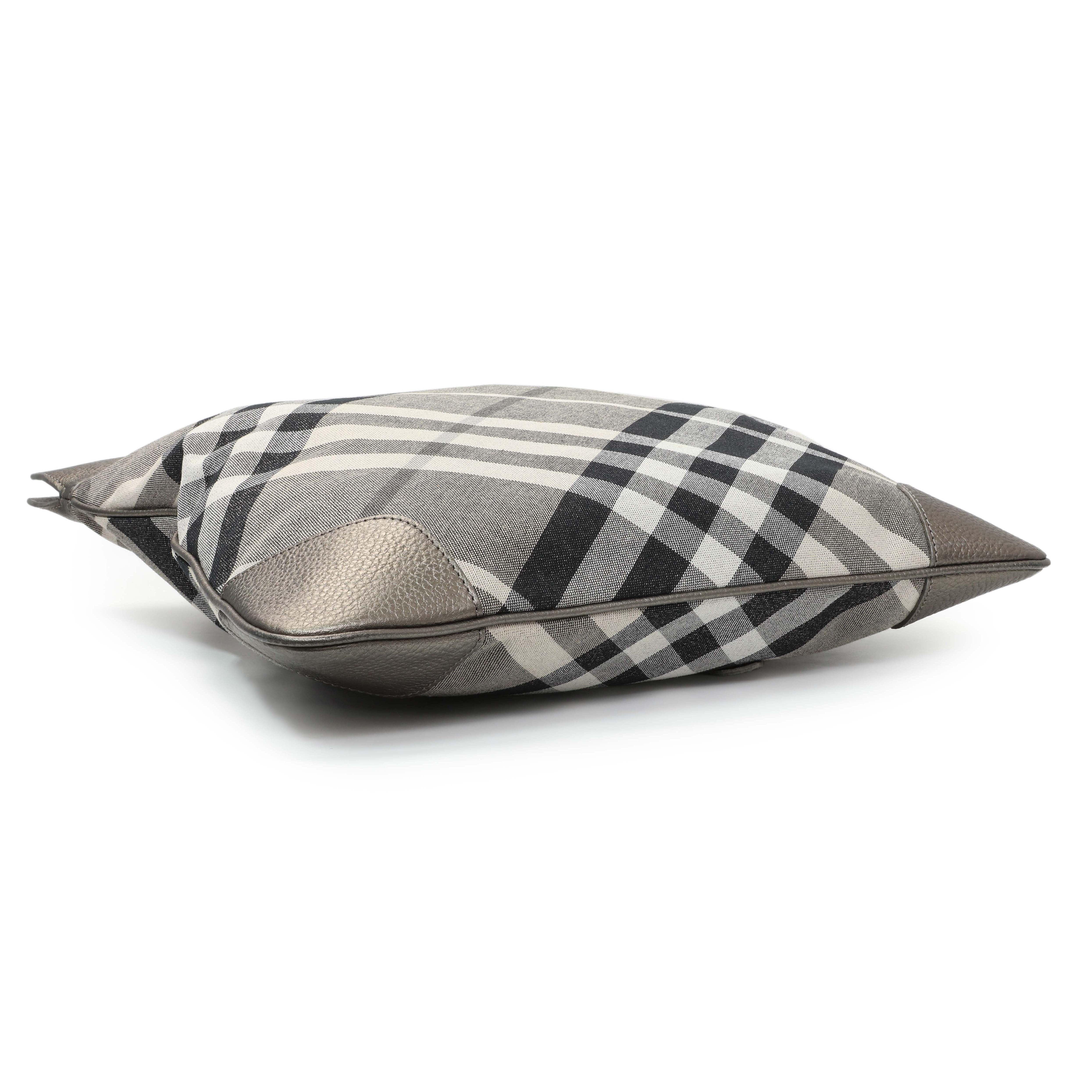 Burberry Shimmer Check Stowell Roll - Up Tote