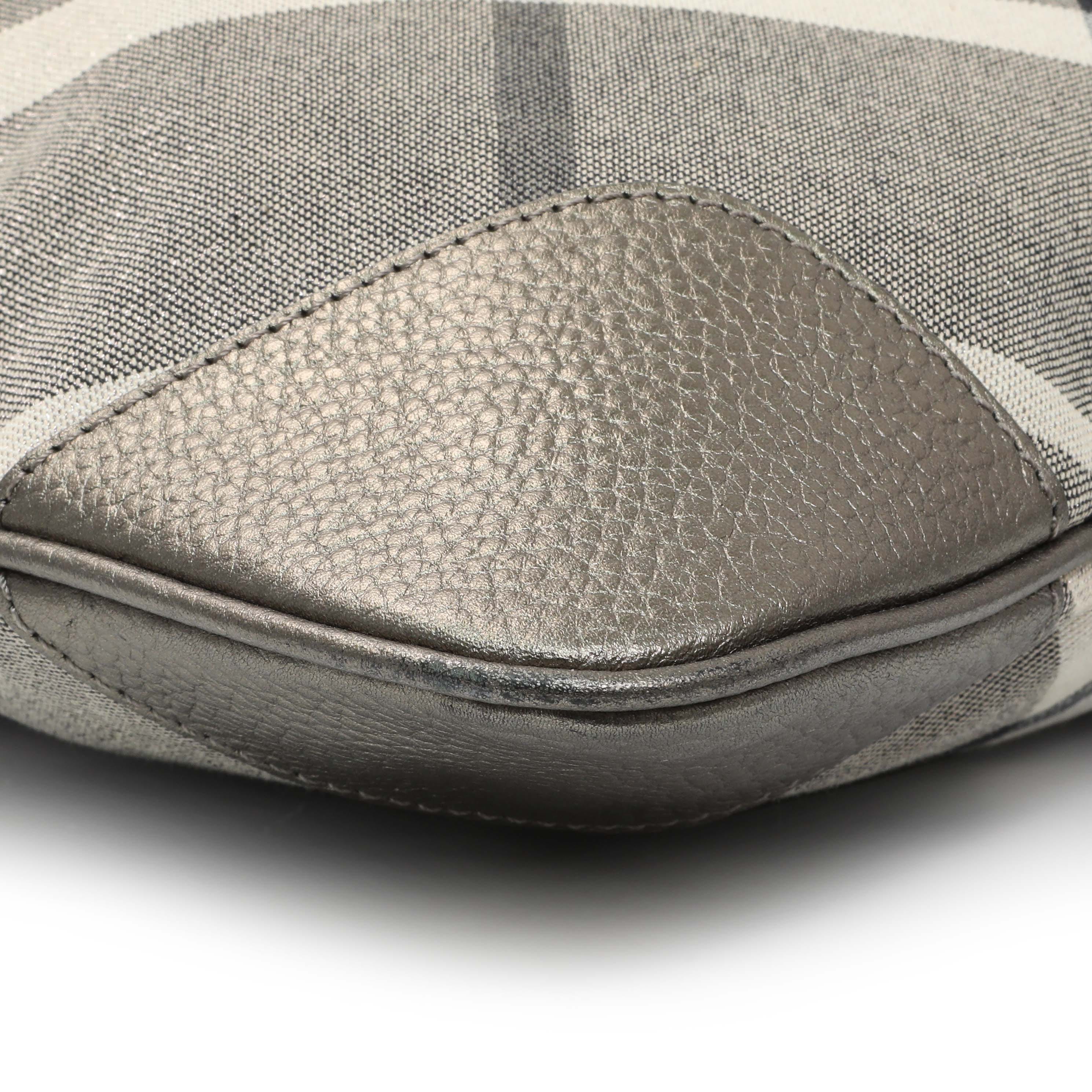 Burberry Shimmer Check Stowell Roll - Up Tote