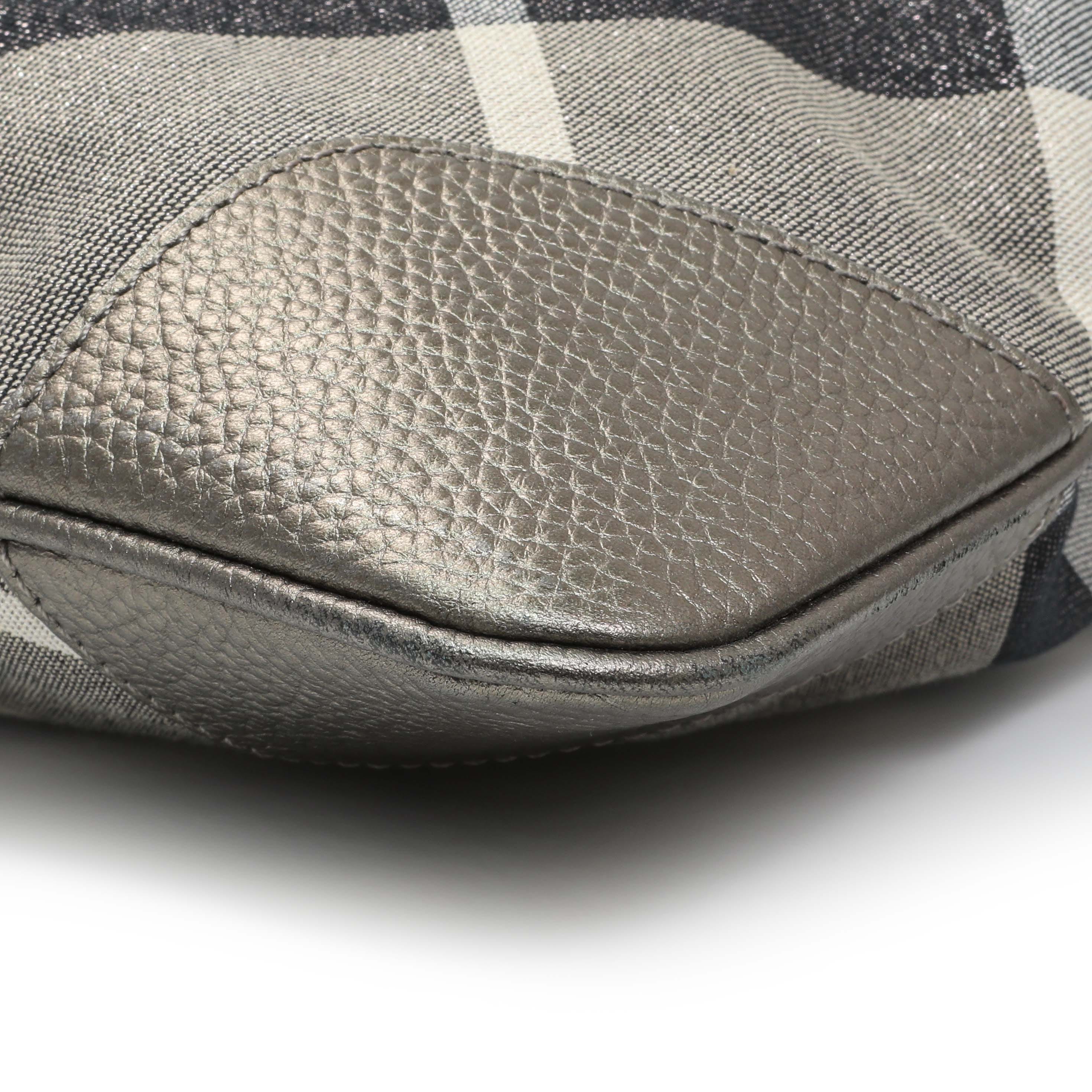 Burberry Shimmer Check Stowell Roll - Up Tote
