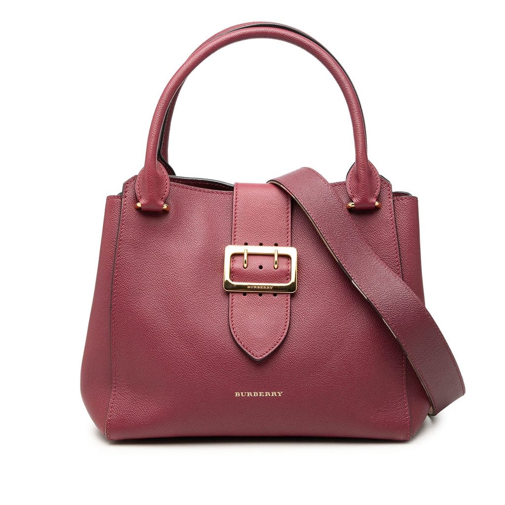 Burberry Medium Grained Calfskin Buckle Tote