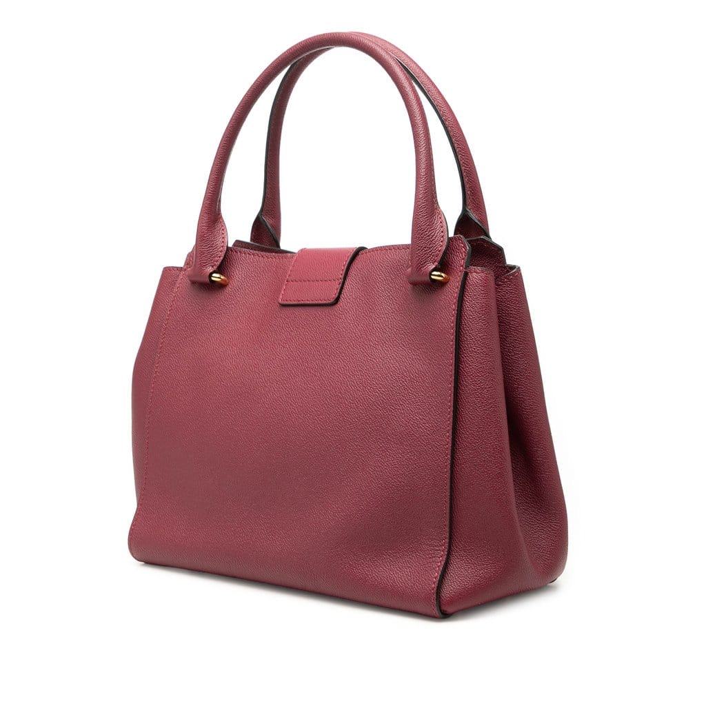 Burberry Medium Grained Calfskin Buckle Tote