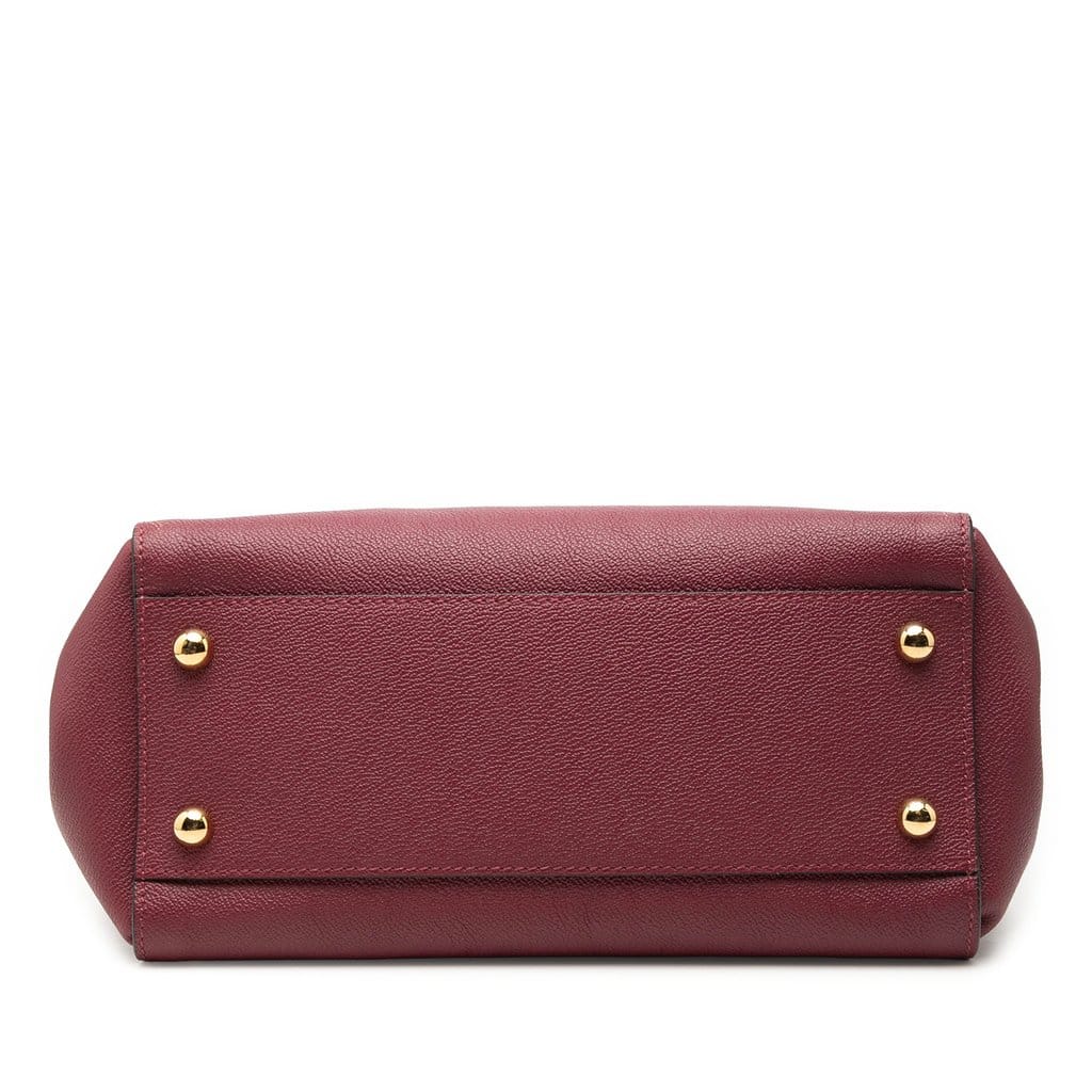 Burberry Medium Grained Calfskin Buckle Tote
