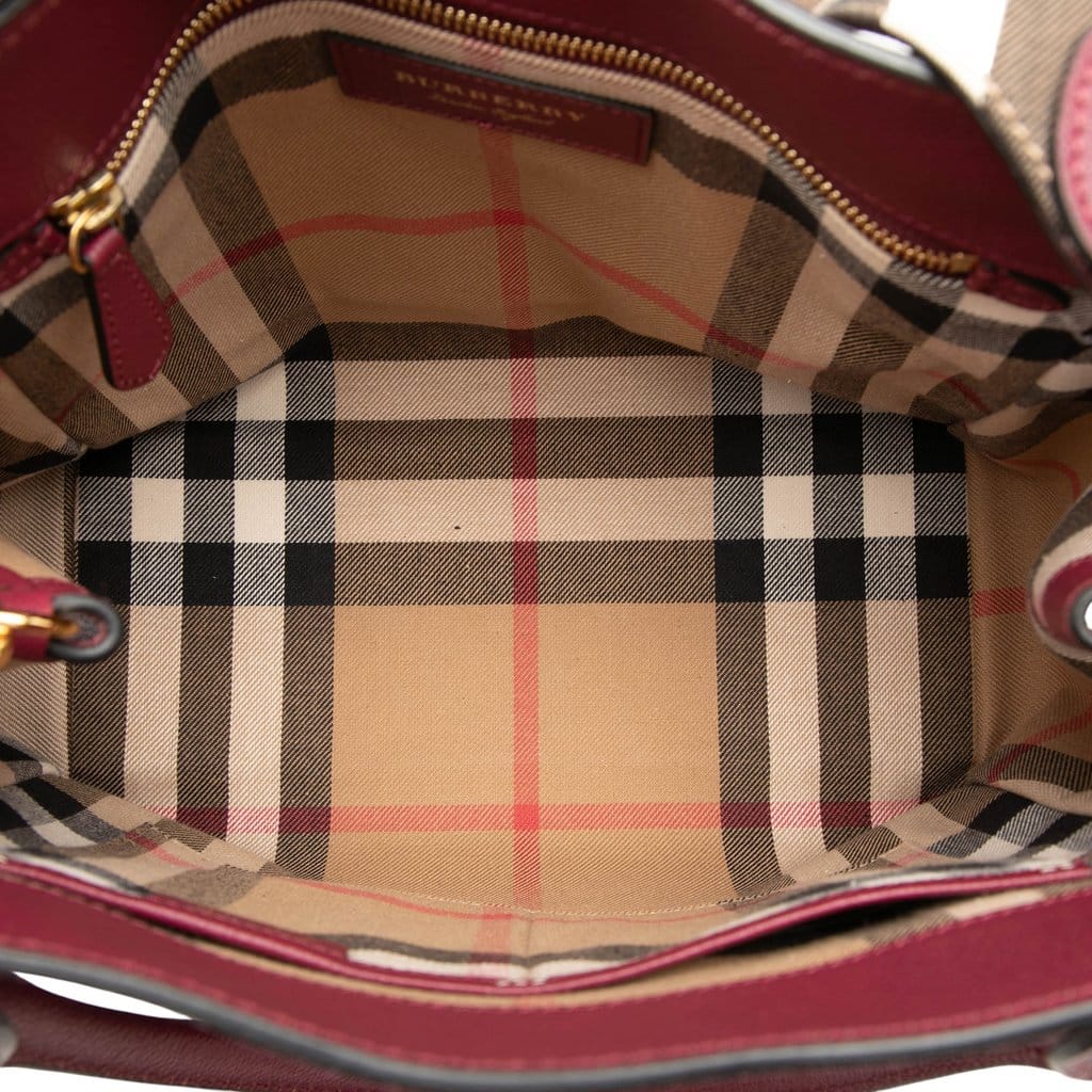 Burberry Medium Grained Calfskin Buckle Tote
