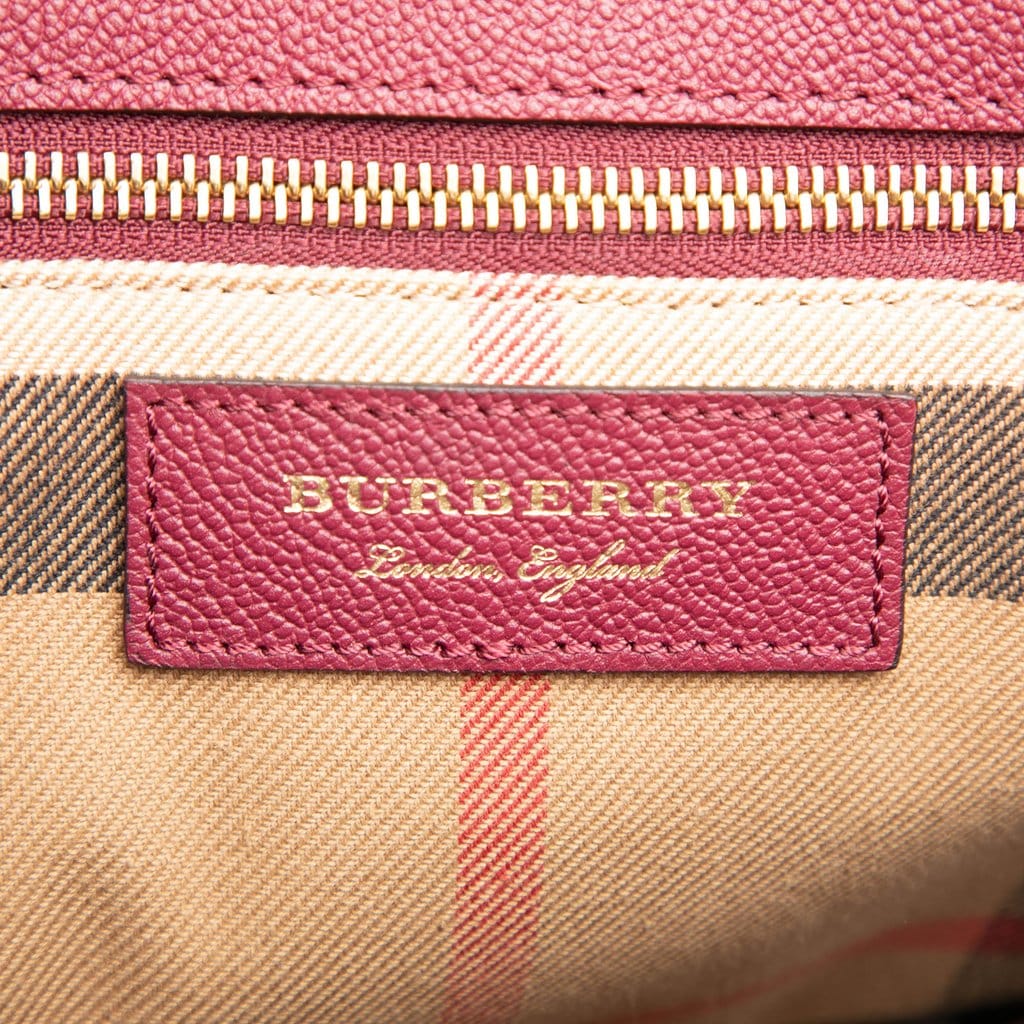 Burberry Medium Grained Calfskin Buckle Tote