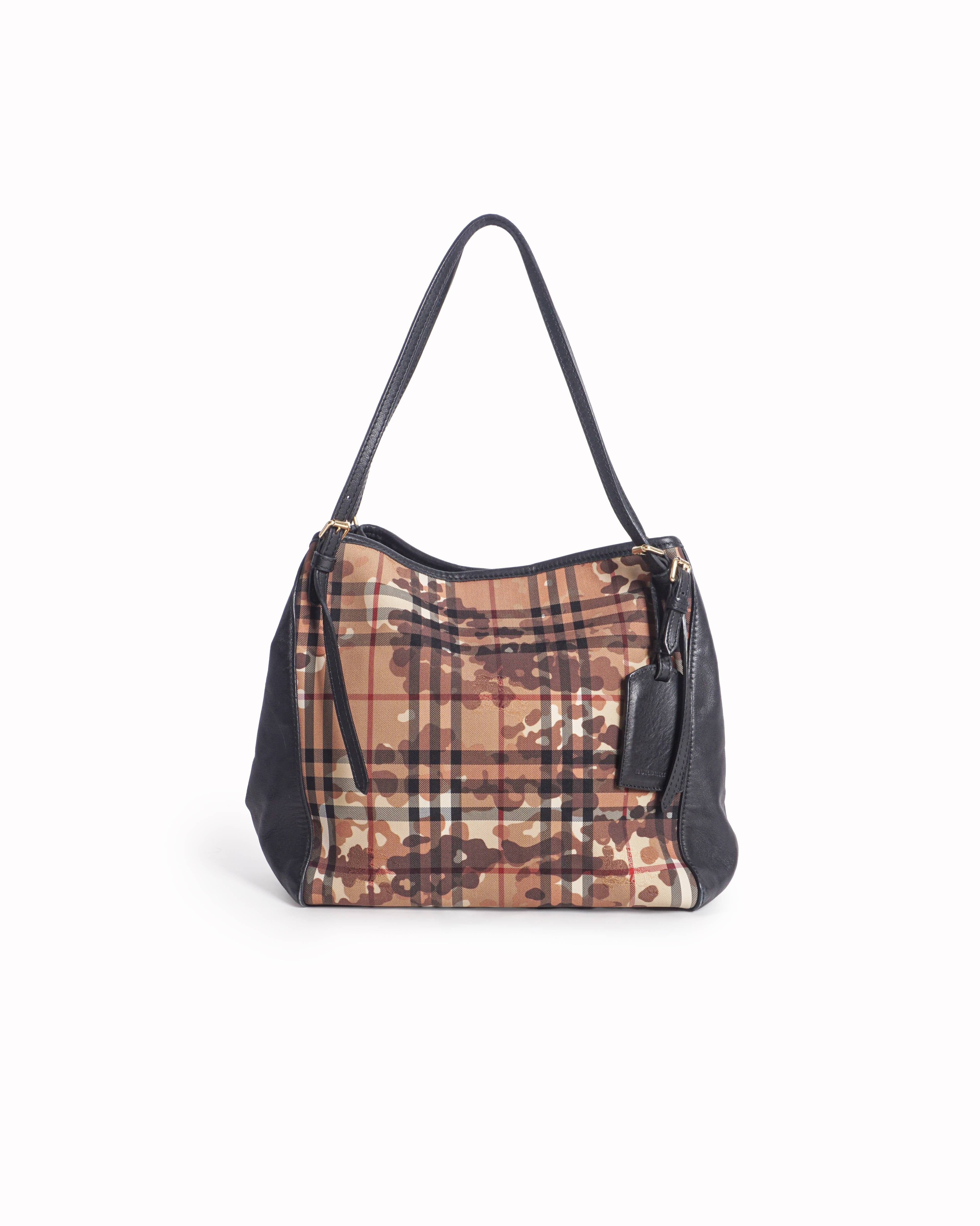 Burberry Camouflage House Check Canterbury Tote Bag