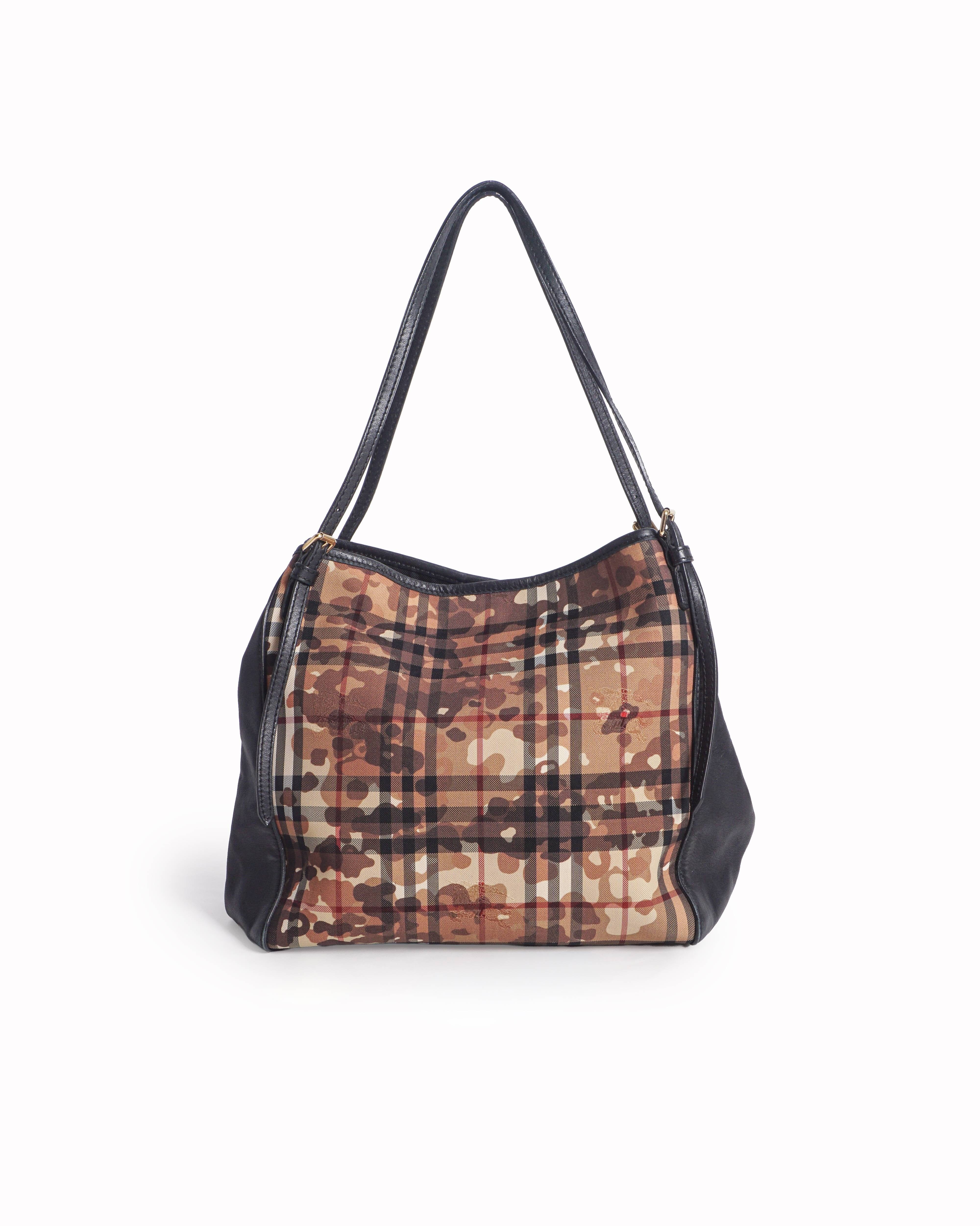 Burberry Camouflage House Check Canterbury Tote Bag