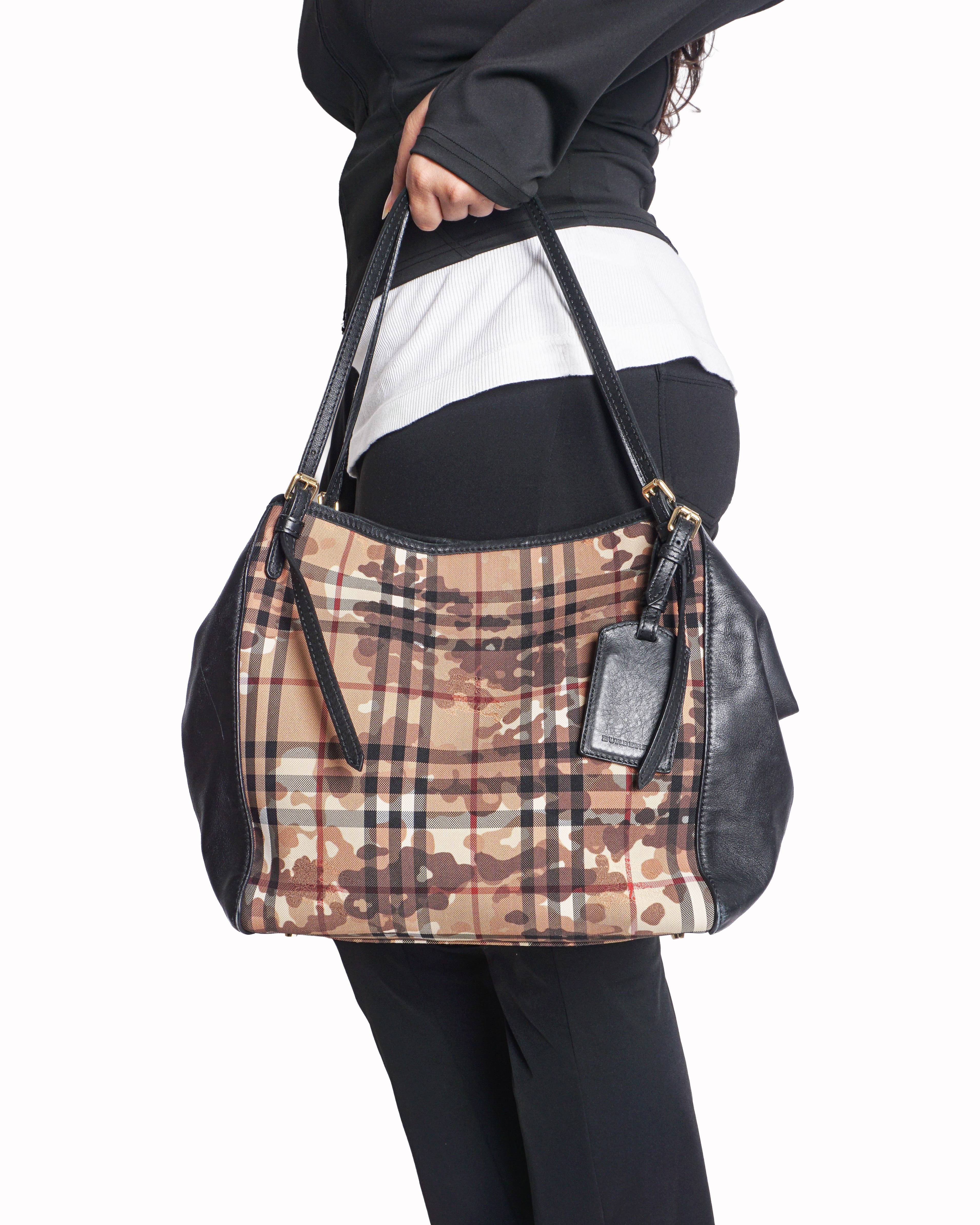 Burberry Camouflage House Check Canterbury Tote Bag