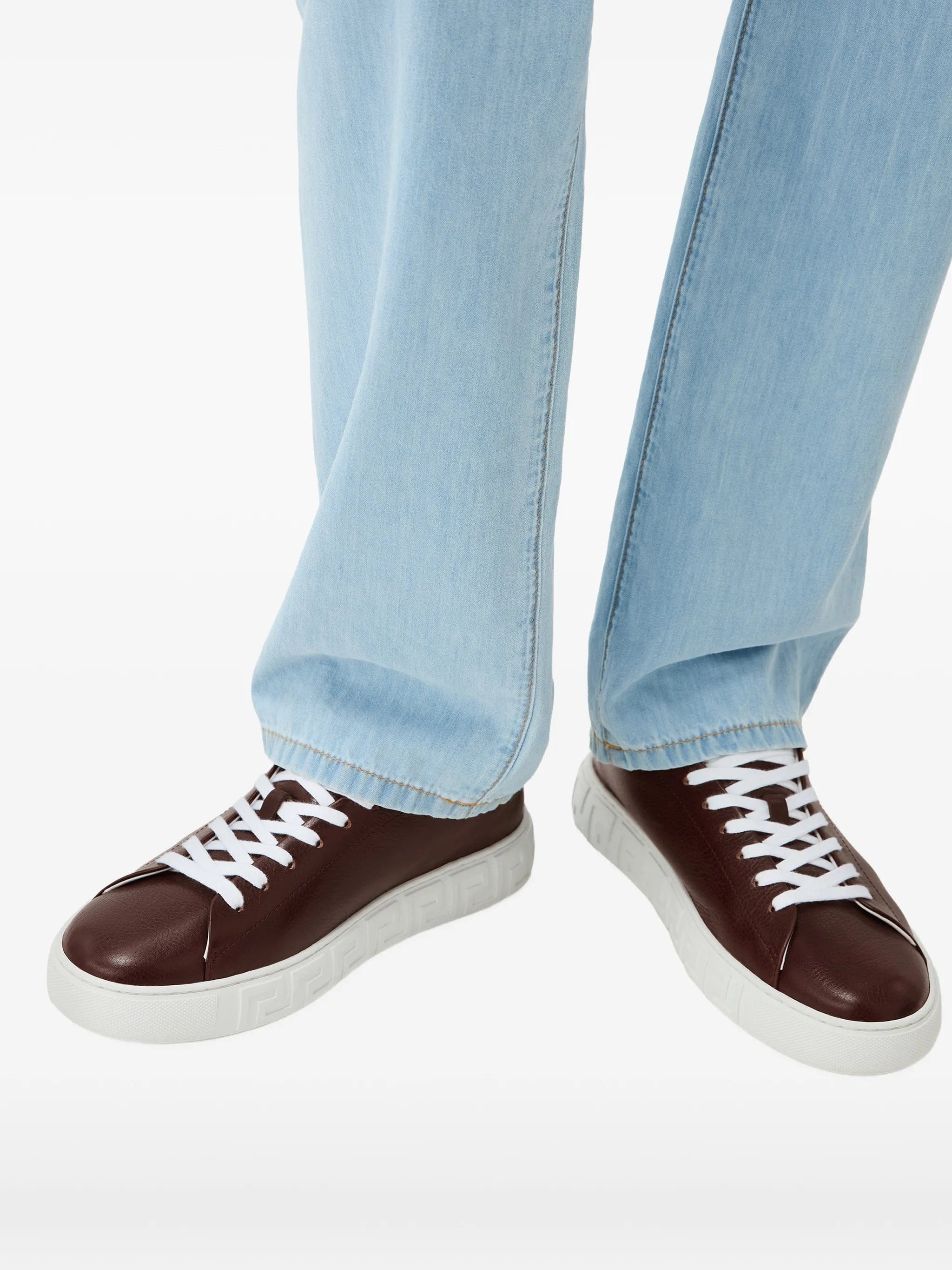 Versace Greca leather sneakers