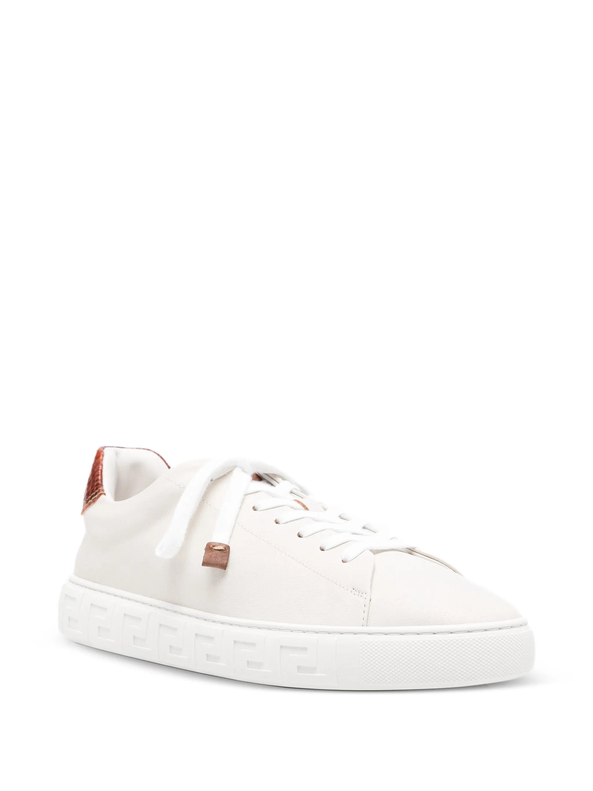 Versace Greca low - top leather sneakers