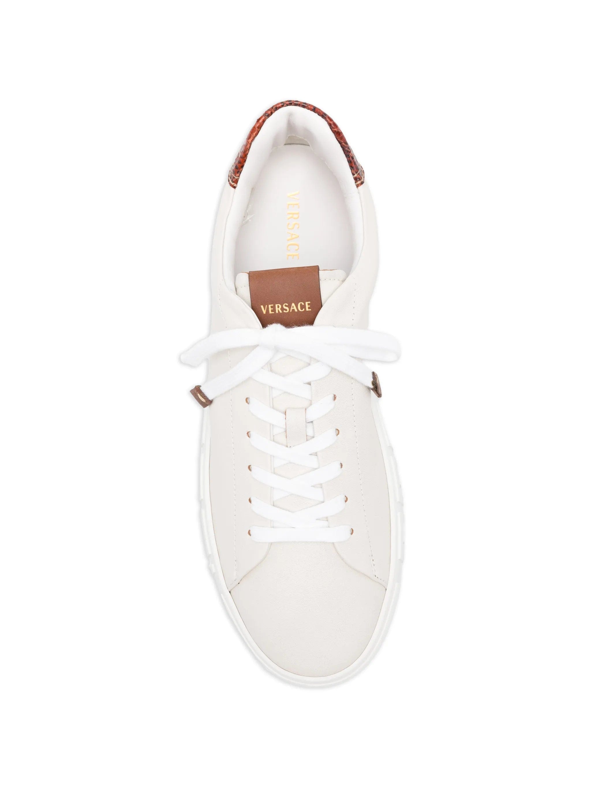 Versace Greca low - top leather sneakers