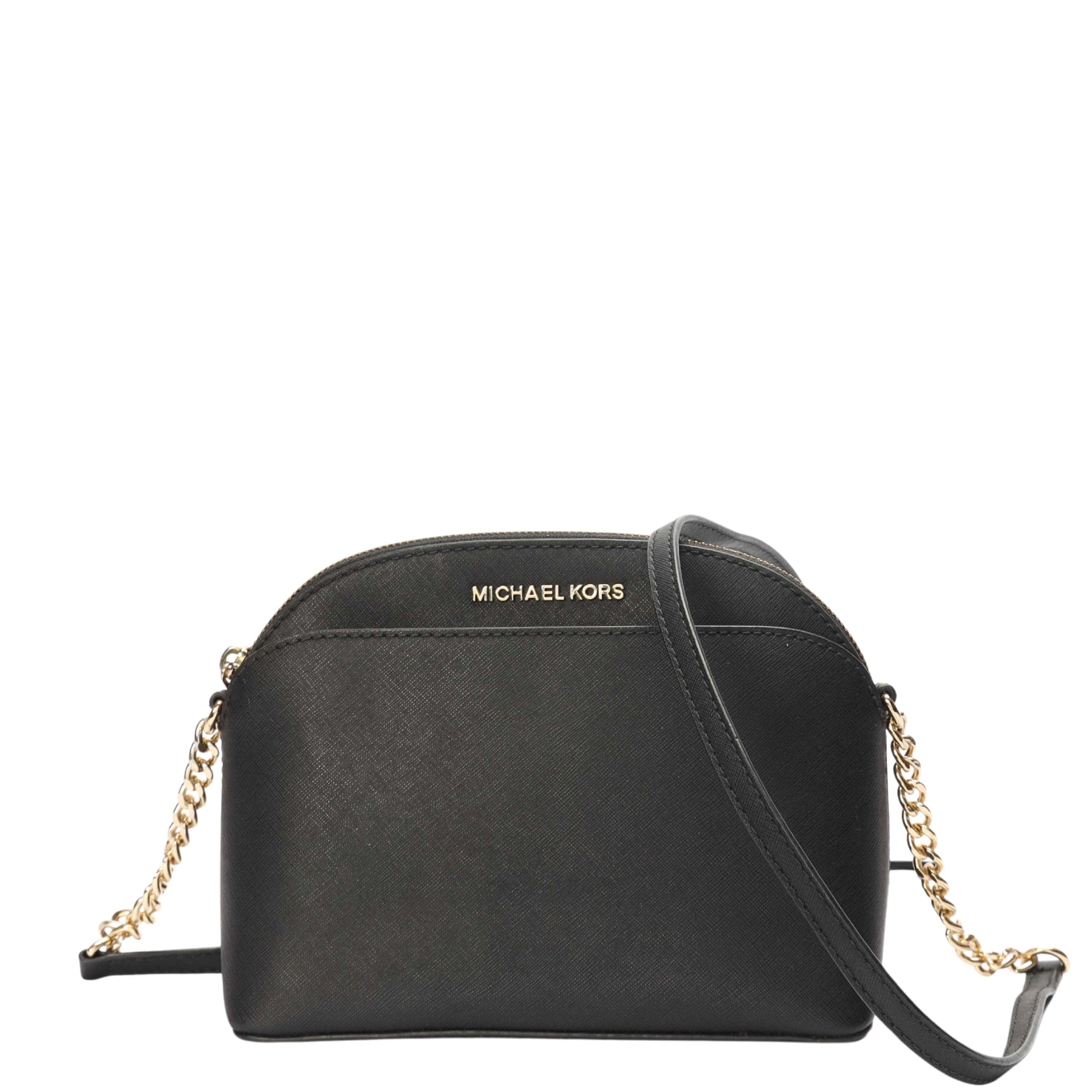 Michael Kors Black Travel Dome Crossbody Bag
