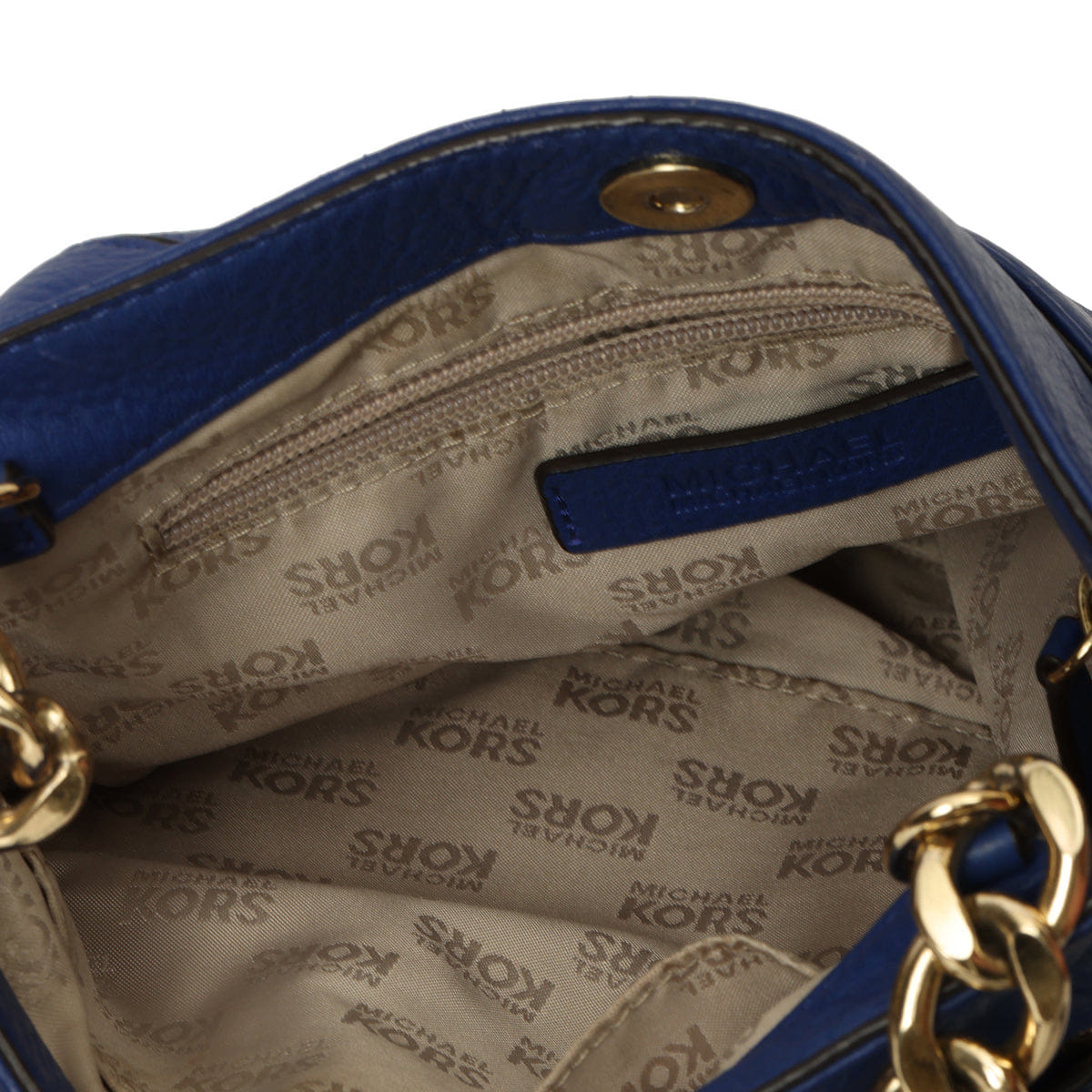 Michael Kors Hamilton Blue Pebble Leather Crossbody Mini