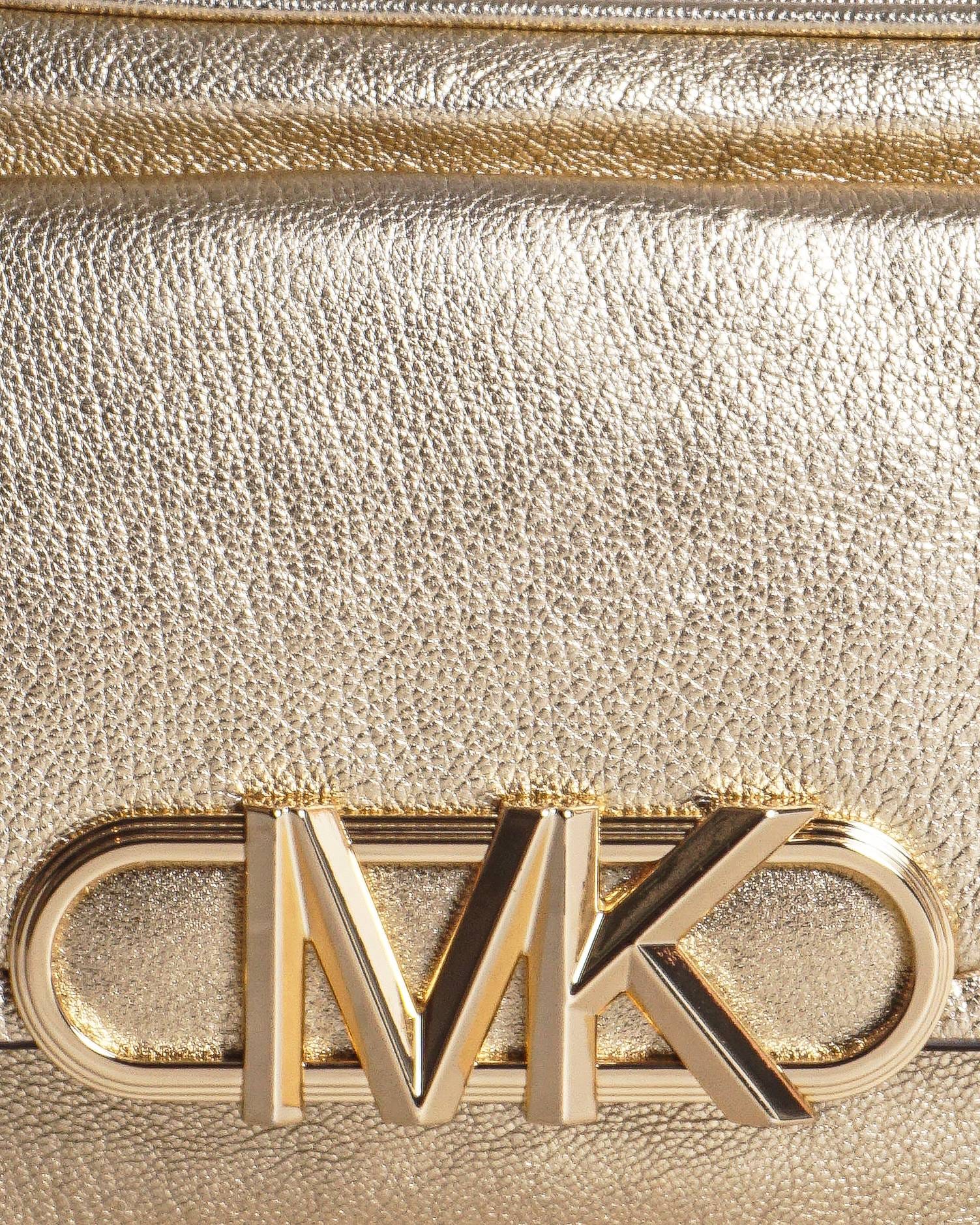 Michael Kors Parker Medium Metallic Leather Crossbody Bag